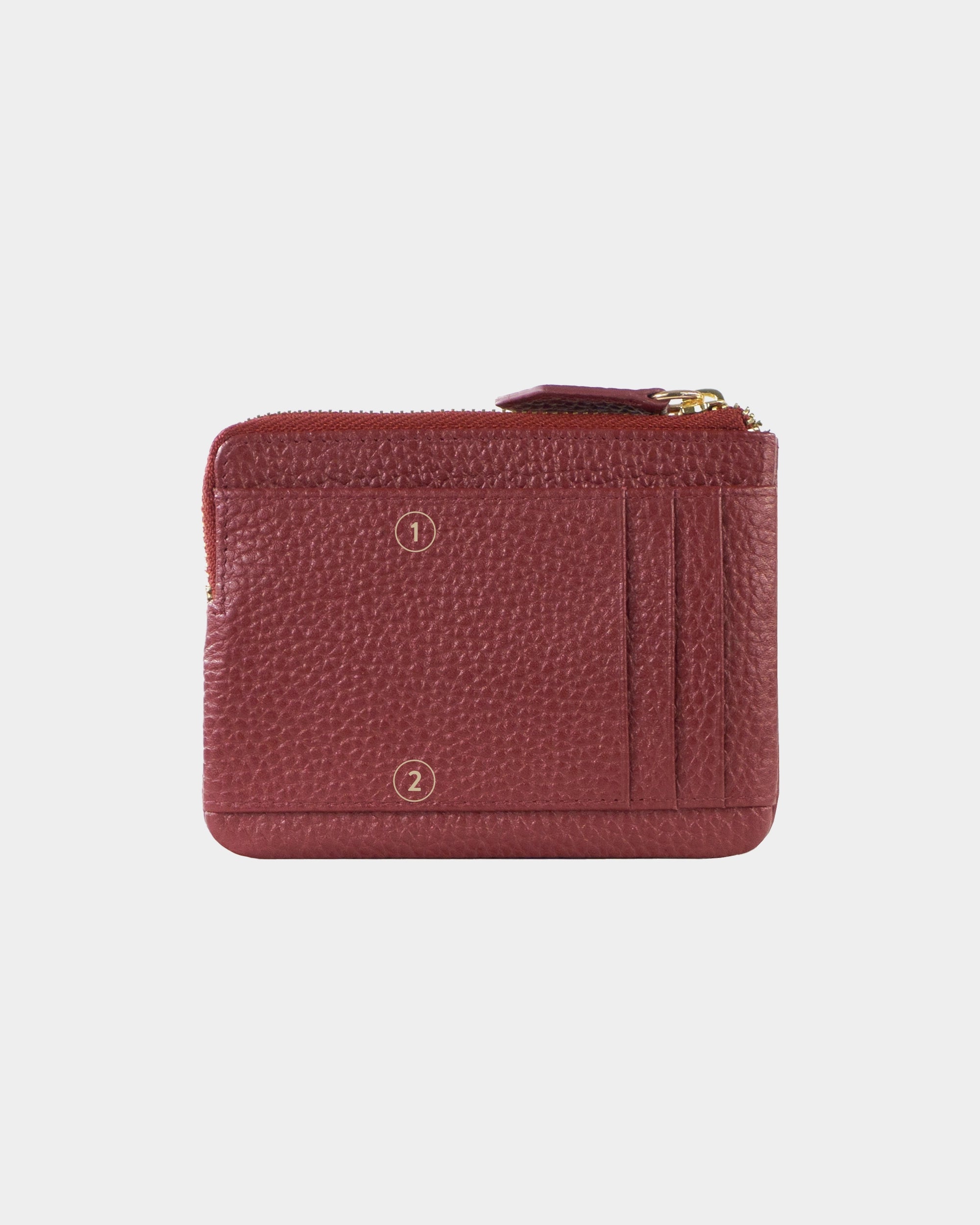 Personalisierung ALESSIA Geldbörse S 3+2CS red dhalia