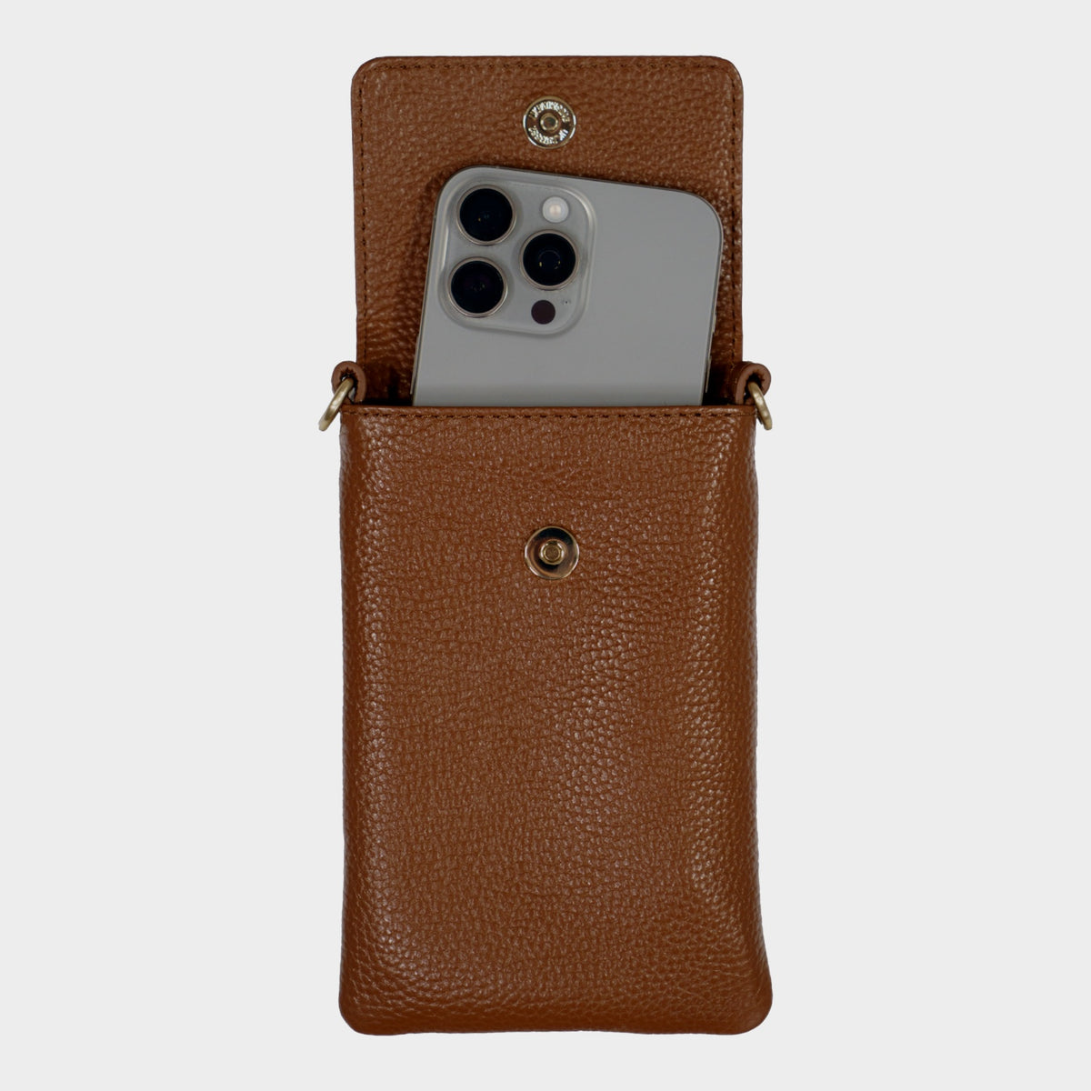 Innenansicht HANNA Phone Pouch saddle brown