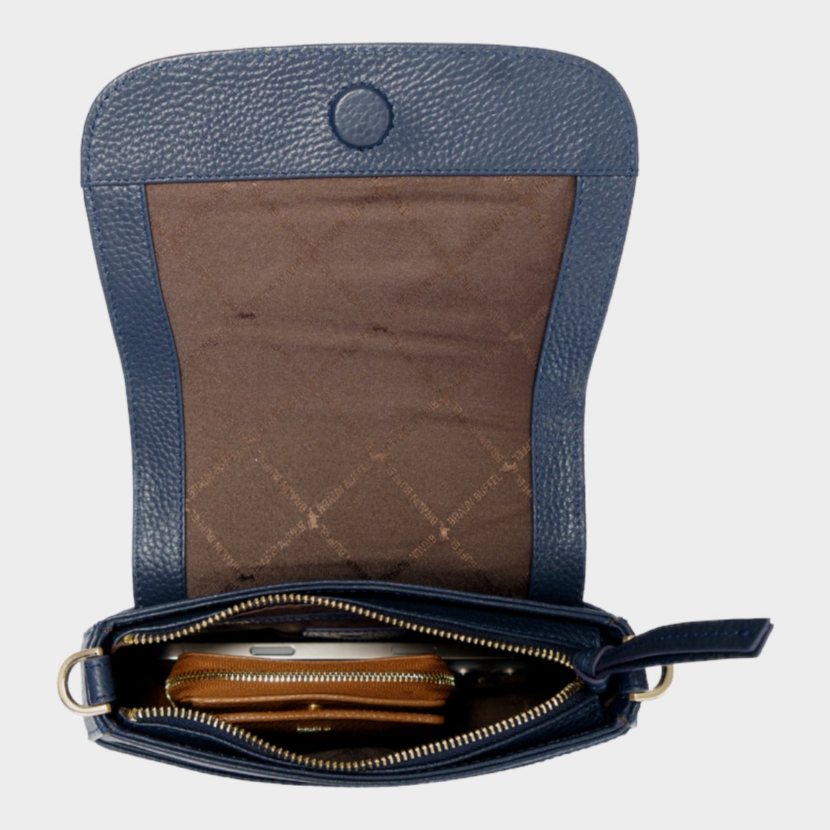 Innenansicht HANNA Flap Bag XS navy