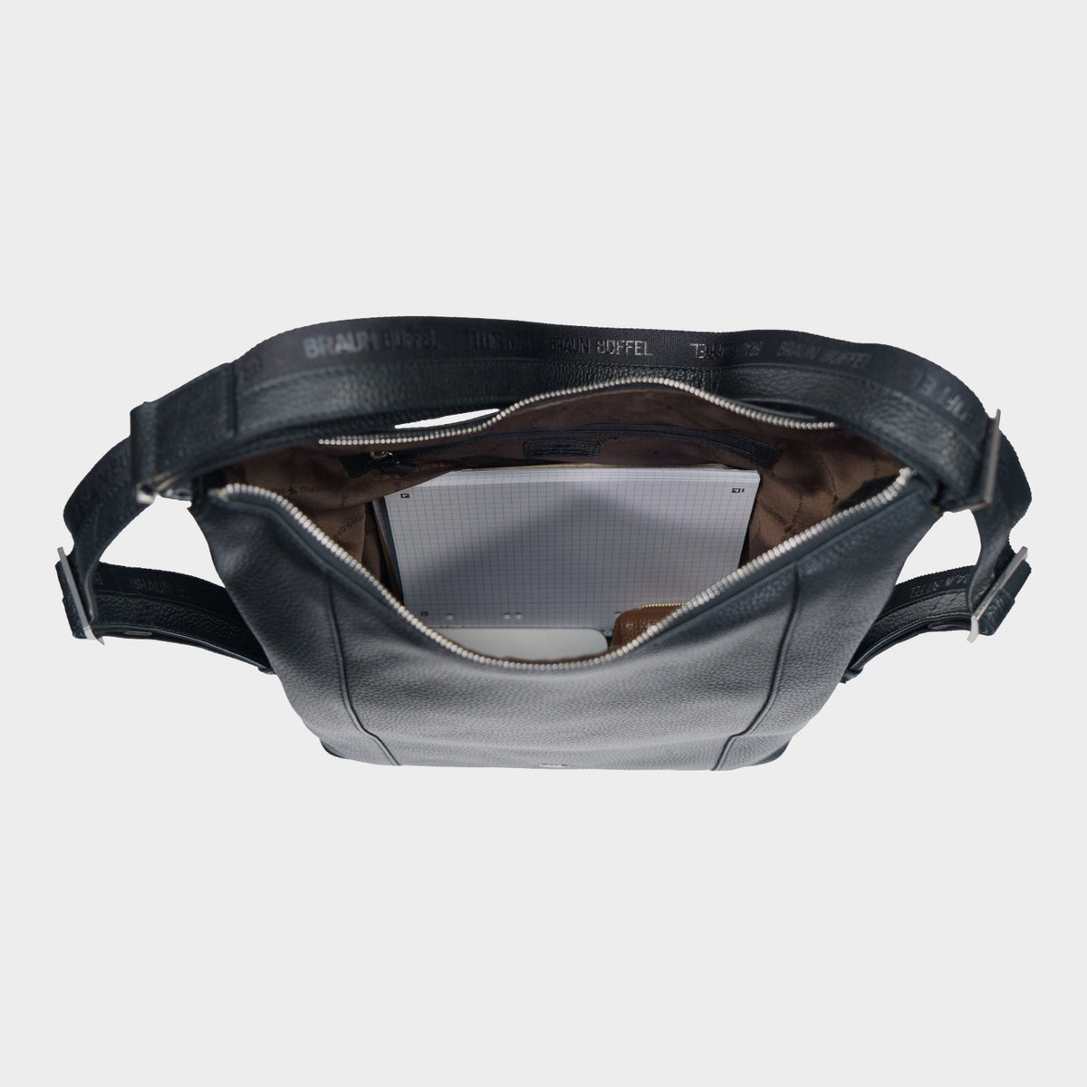 Innenansicht HANNA Hobo Rucksack schwarz