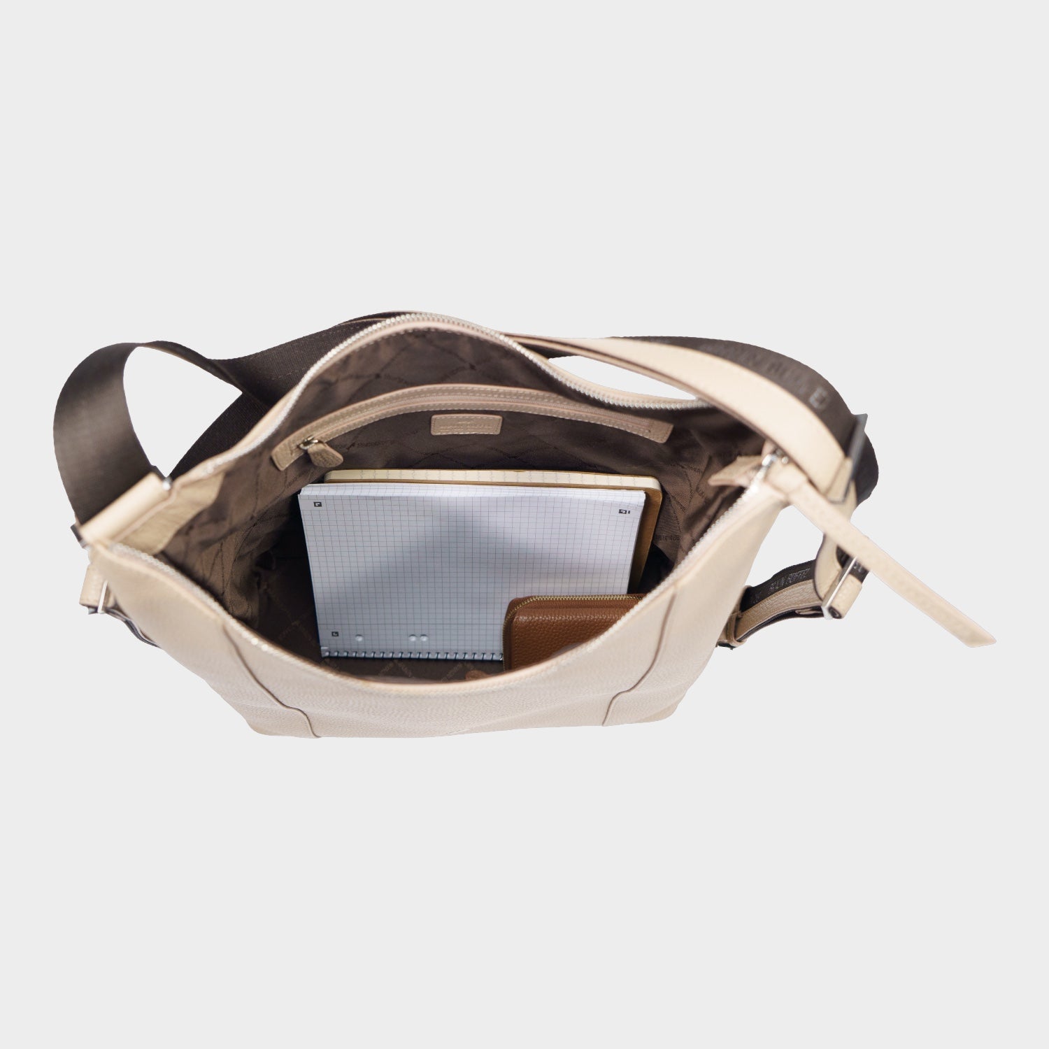 Innenansicht HANNA Hobo Rucksack creme