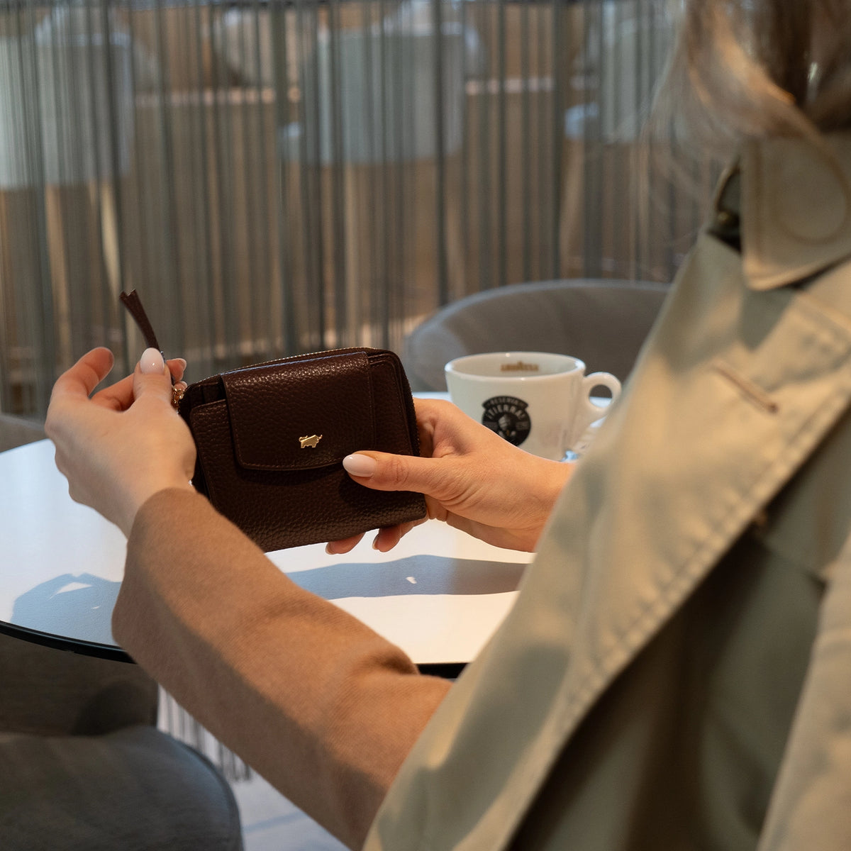 Keyfeature HANNA RFID RV Geldbörse M 8CS dark wine