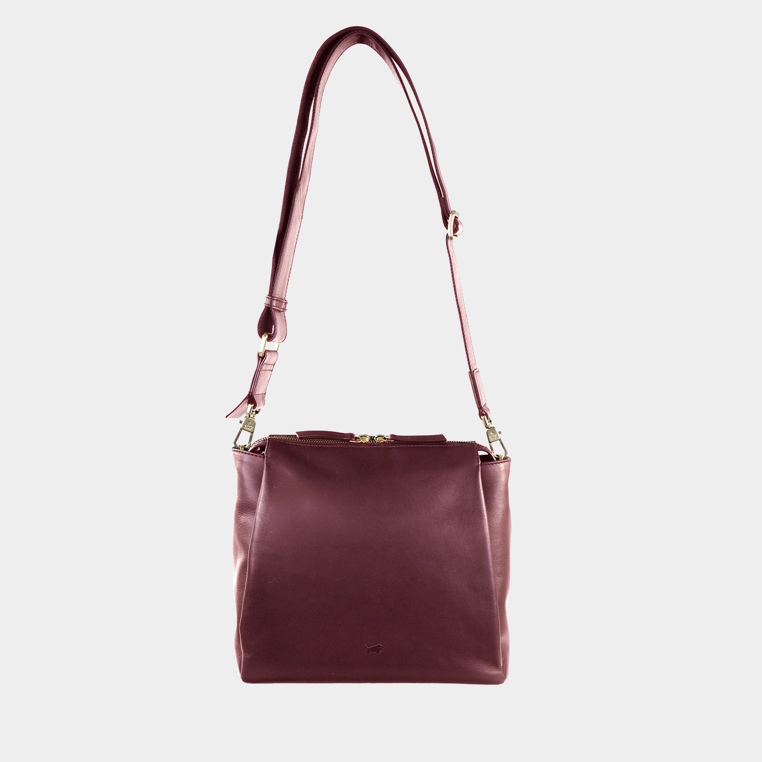 Frontansicht LOTTA Umhängetasche M tawny port