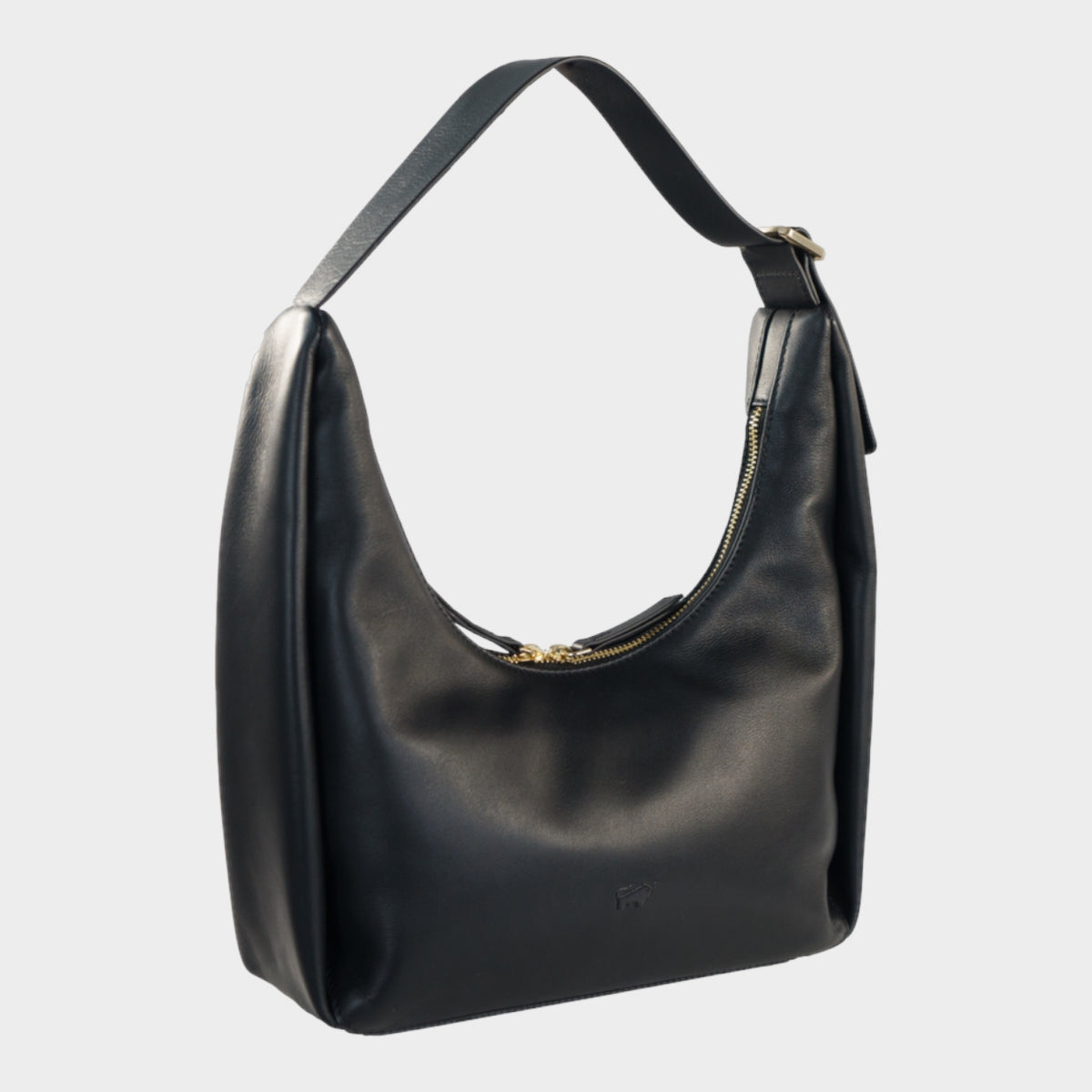 Schrägansicht LOTTA Hobo Bag S schwarz