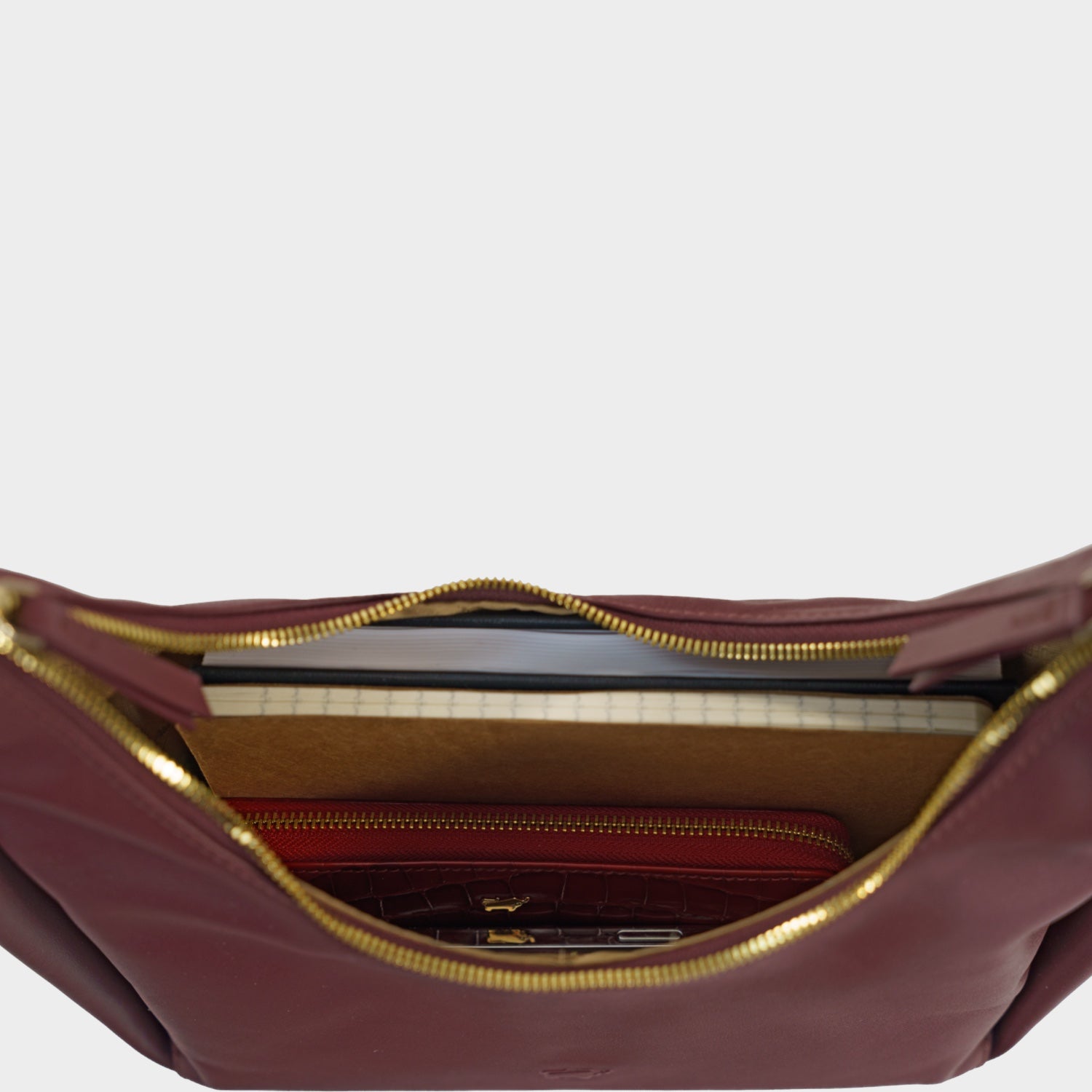 Innenansicht LOTTA Hobo Bag S tawny port