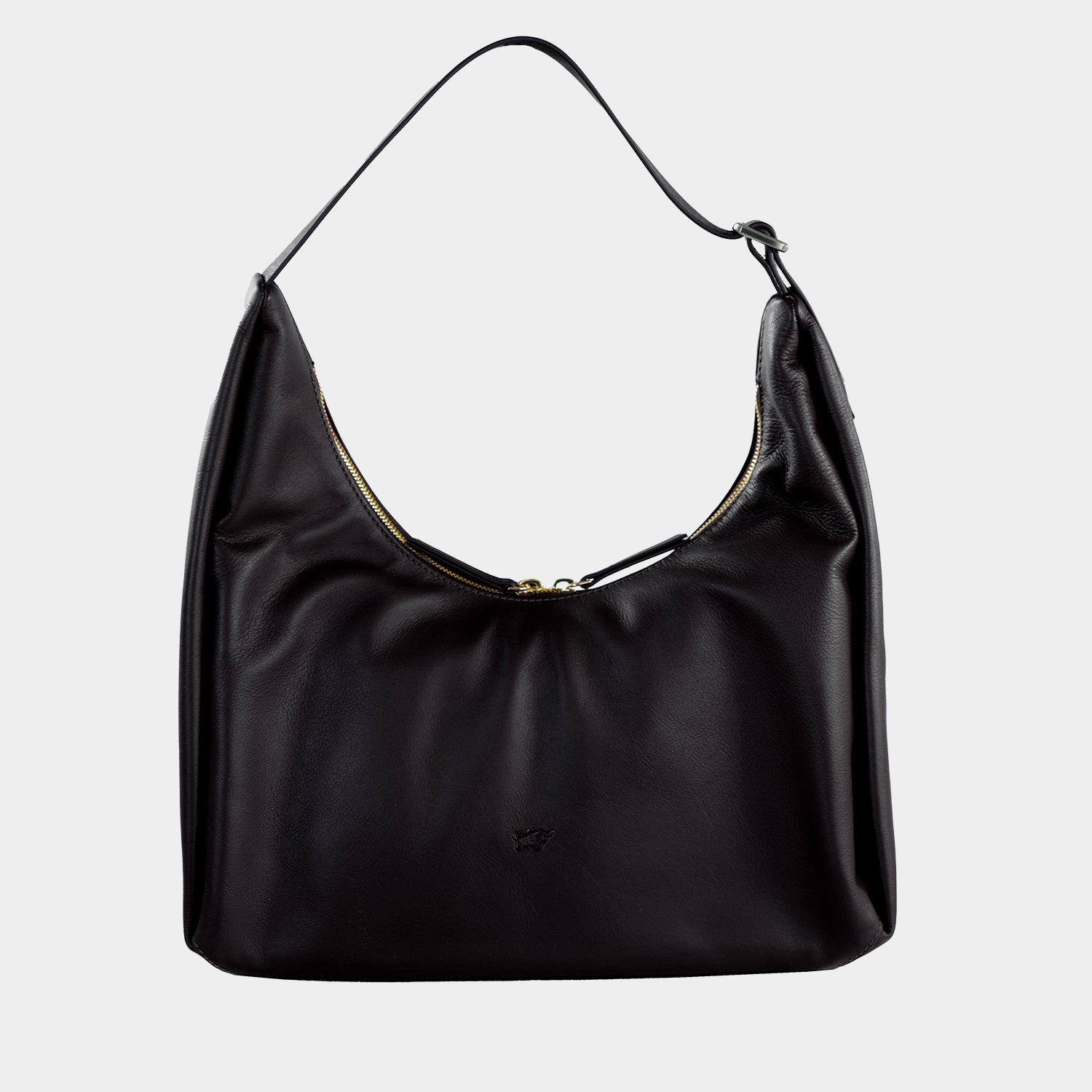 Frontansicht LOTTA Hobo Bag L schwarz