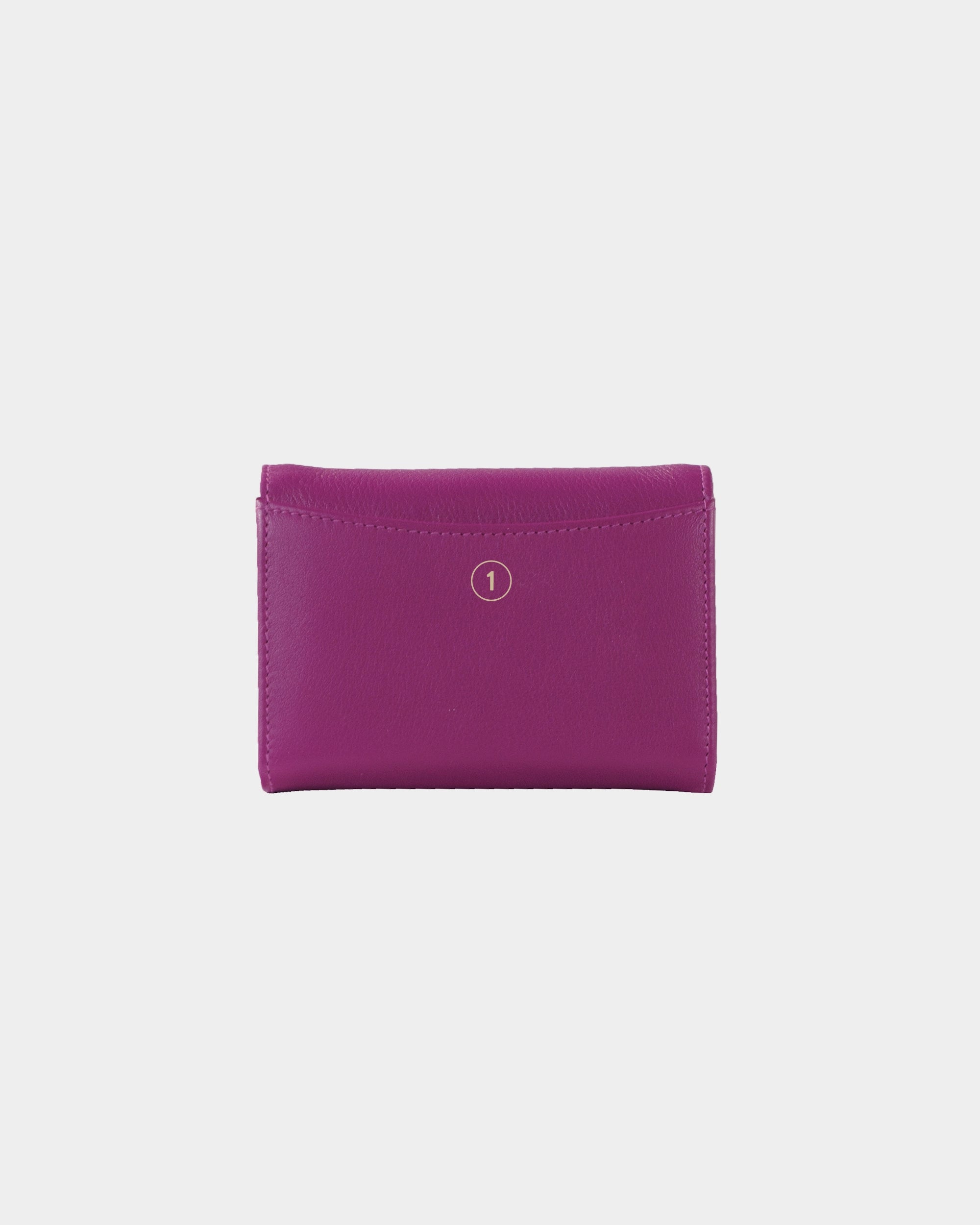 Personalisierung JOY RFID Mini Geldbörse slim 3CS purple plum