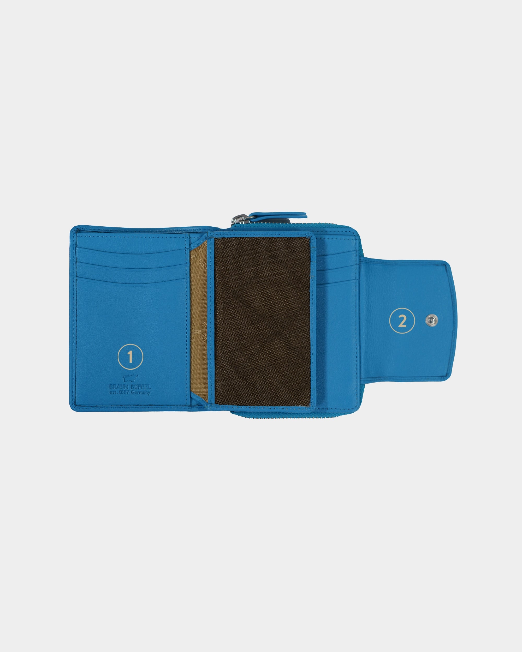 Personalisierung JOY RFID RV-Geldbörse M 8CS indigo blue