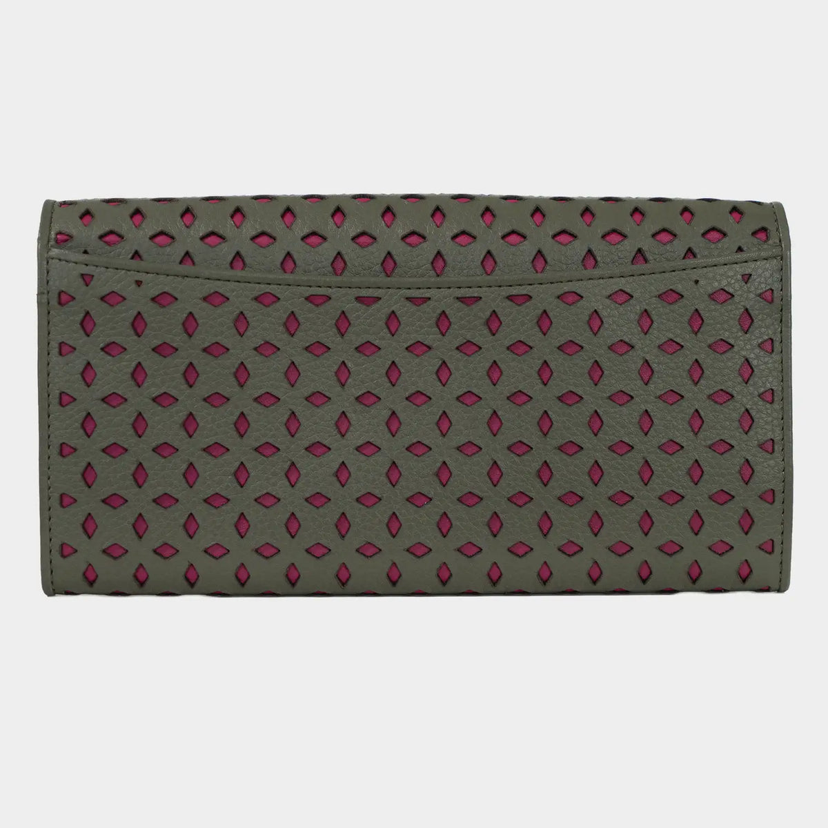 Rückansicht STELLA Geldbörse L 12CS olive/ pink