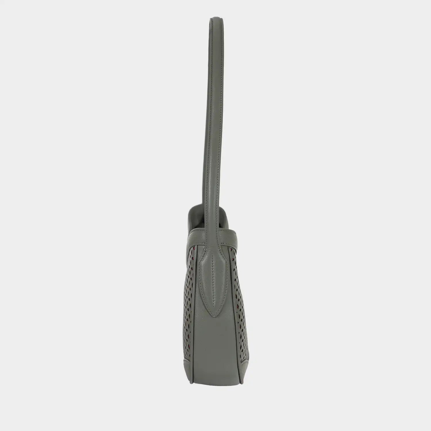 Seitenansicht STELLA Hobo Bag olive/ pink