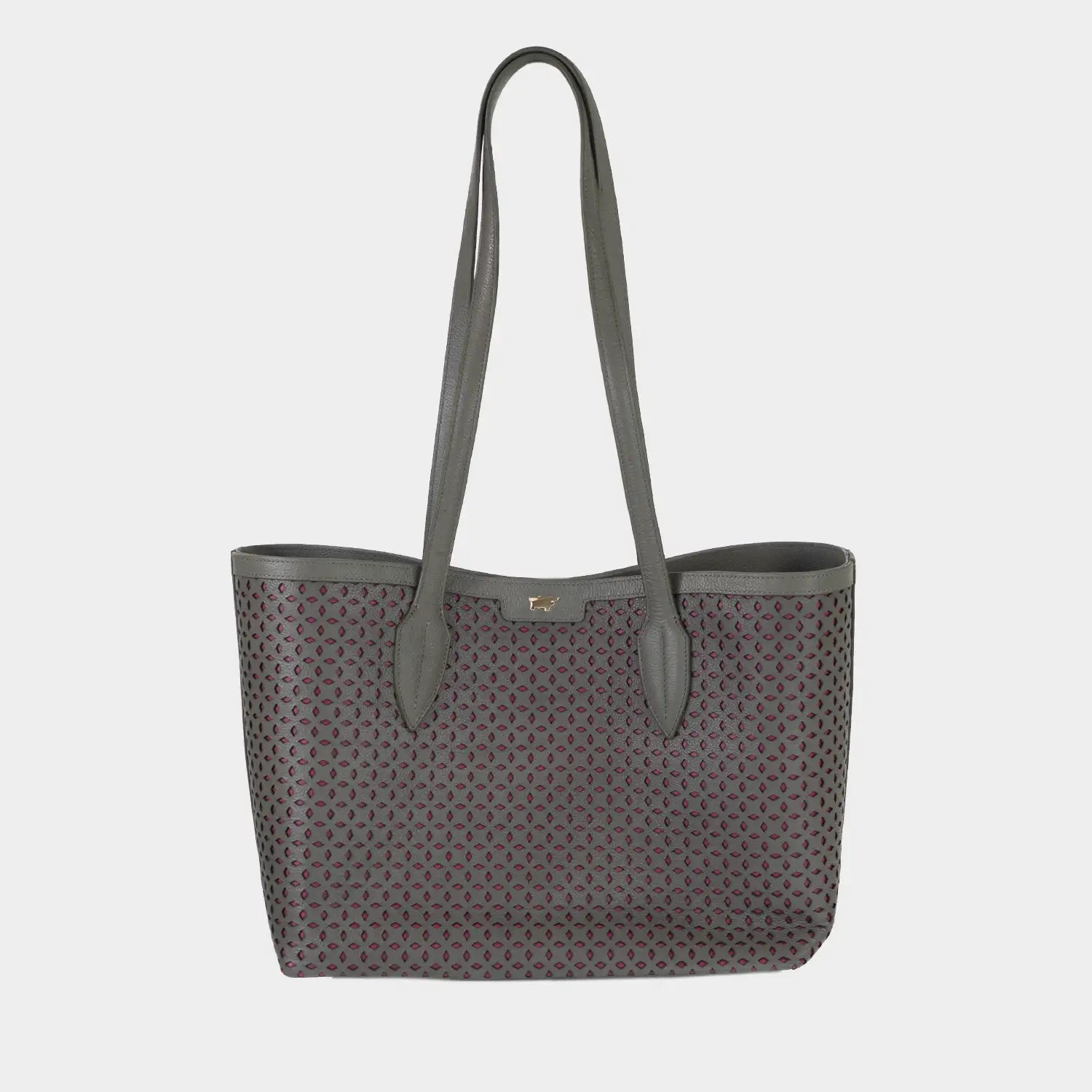 Frontansicht STELLA Shopper M olive/ pink