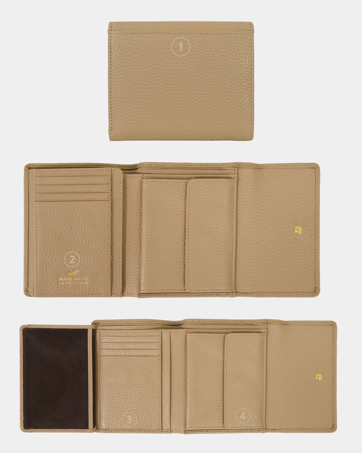 Personalisierung ASTI Geldbörse M 8CS caramel