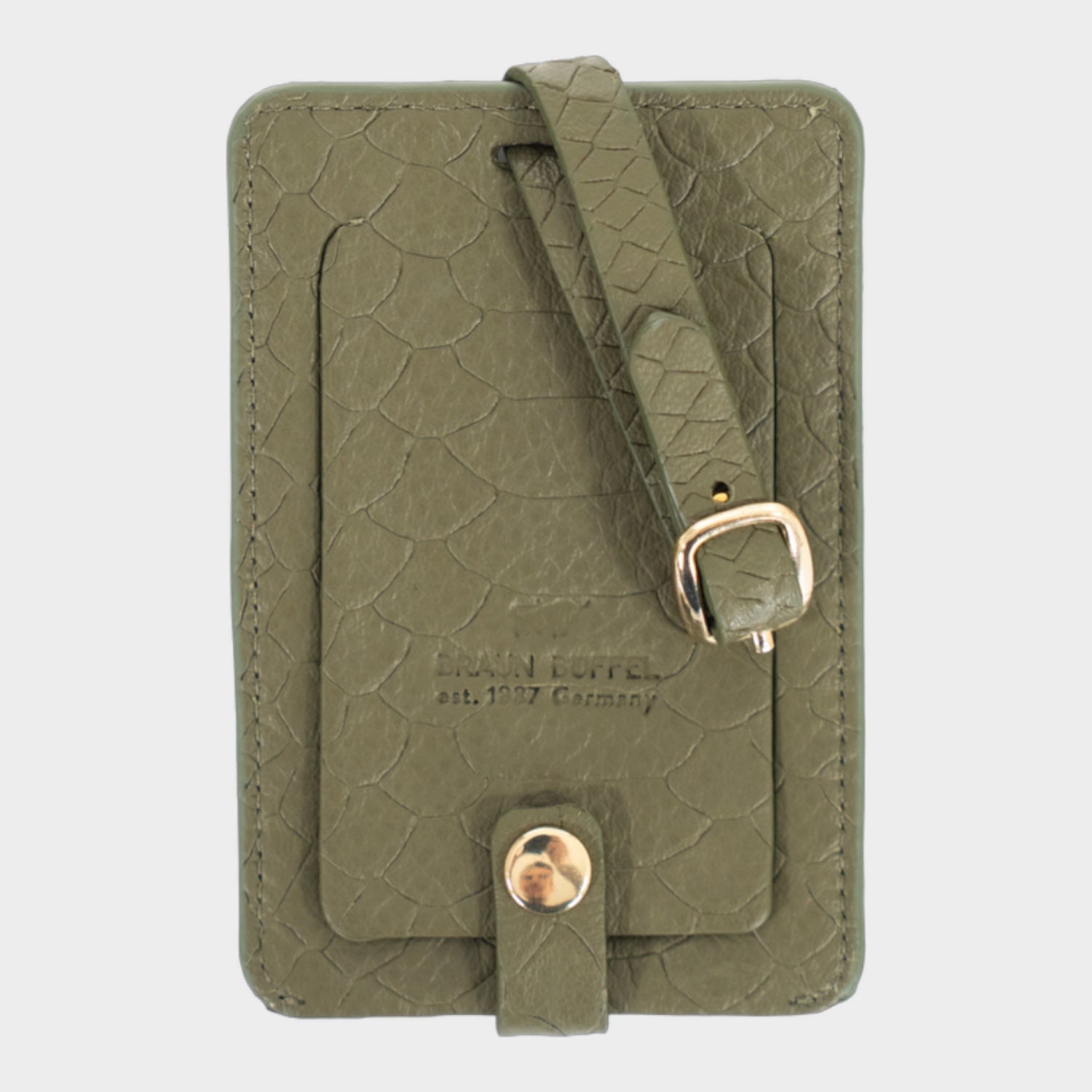 Rückansicht Gepäckanhänger olive