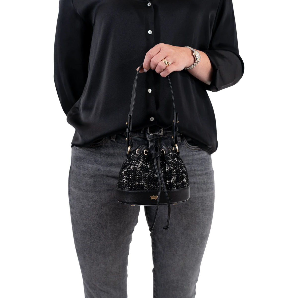 PAULINE Bucket Bag XS schwarz