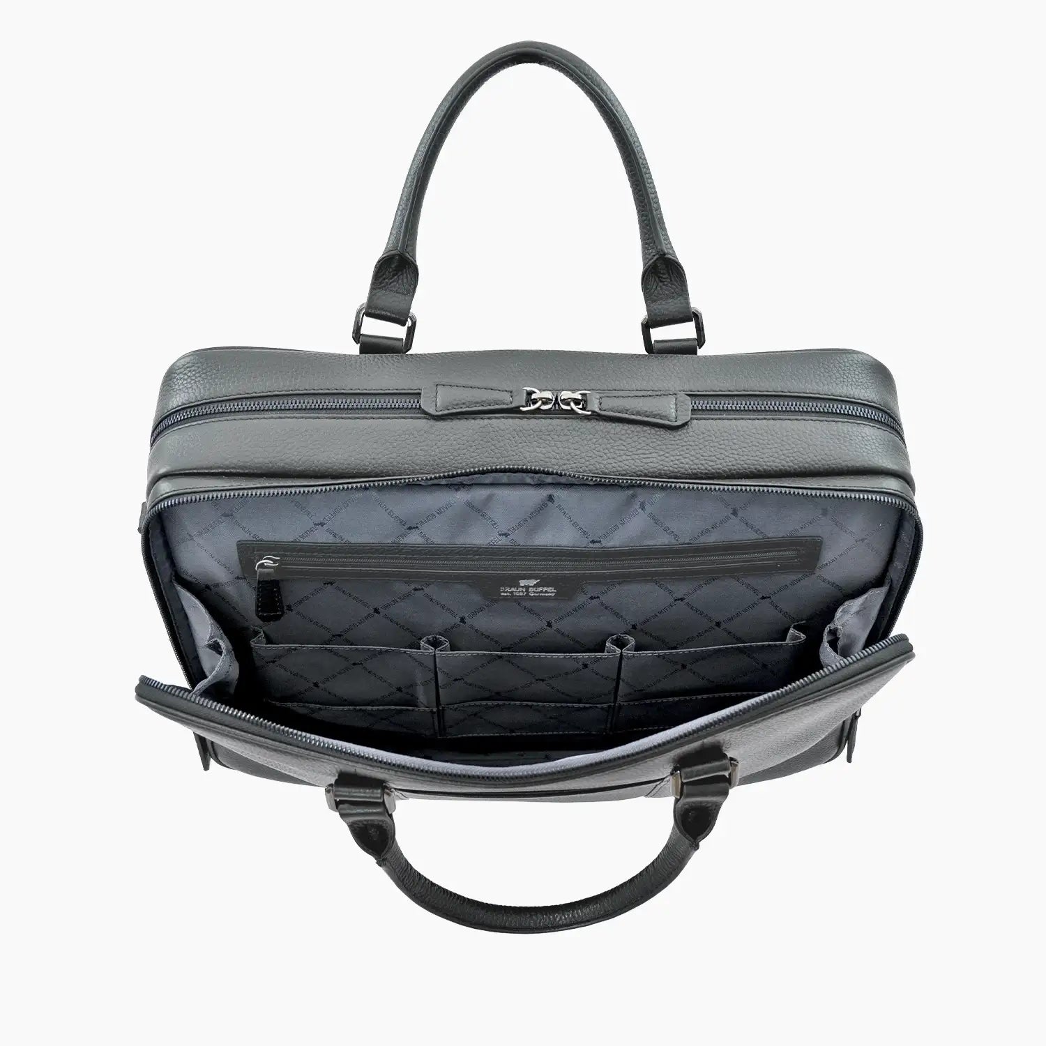 Innenansicht THEO Businesstasche L dark grey