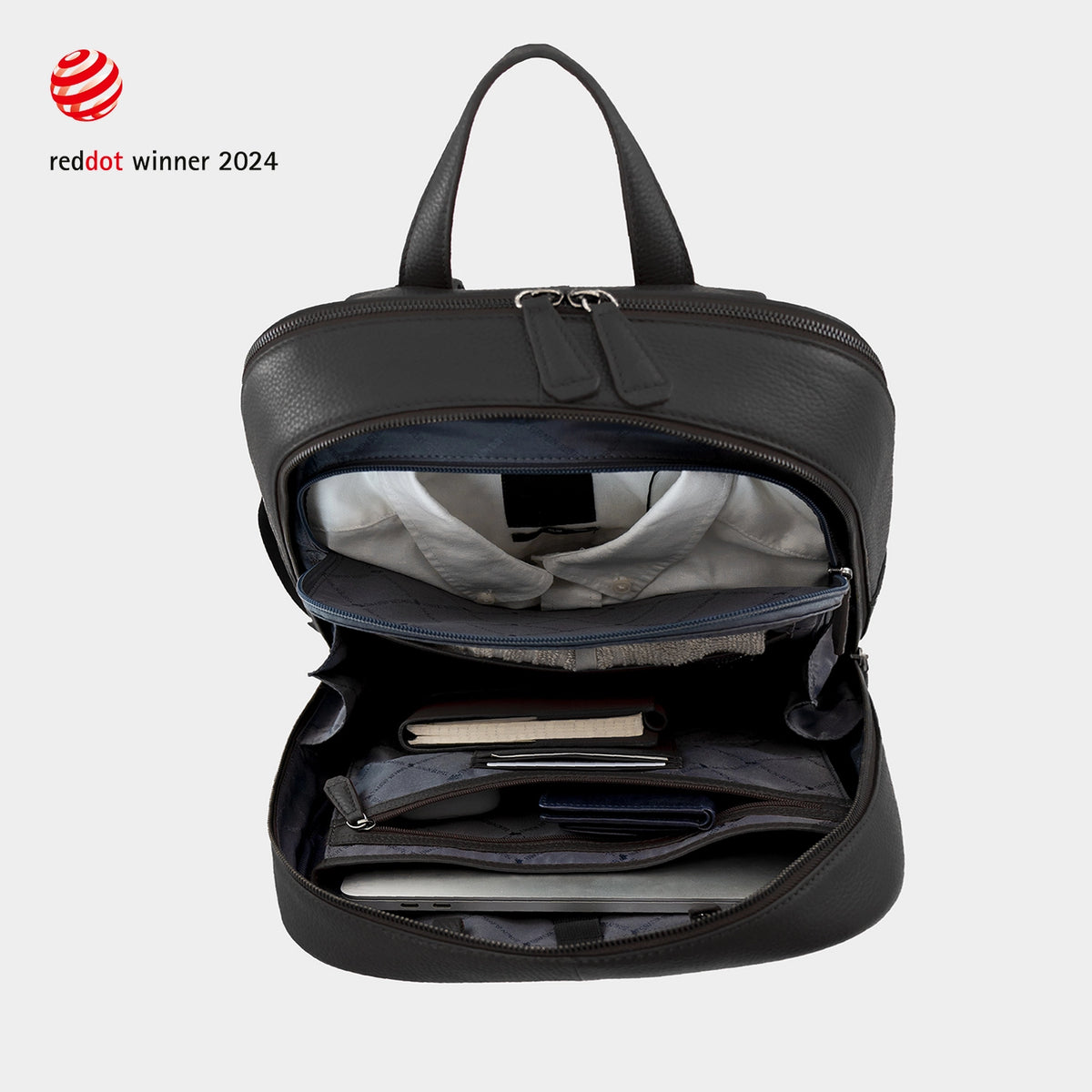 Innenansicht THEO Rucksack schwarz