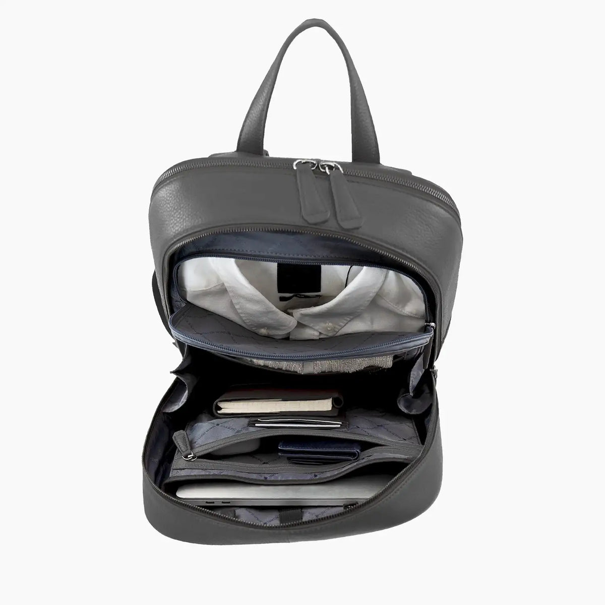 Innenansicht THEO Rucksack dark grey