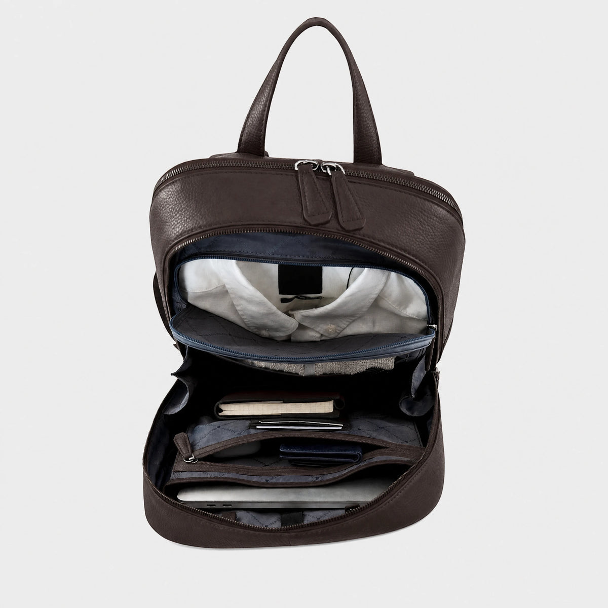 Innenansicht THEO Rucksack braun
