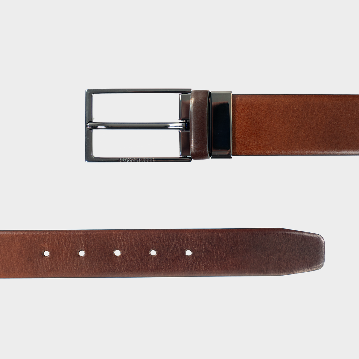Frontansicht Gürtel Carlo 115 cm dunkelbraun