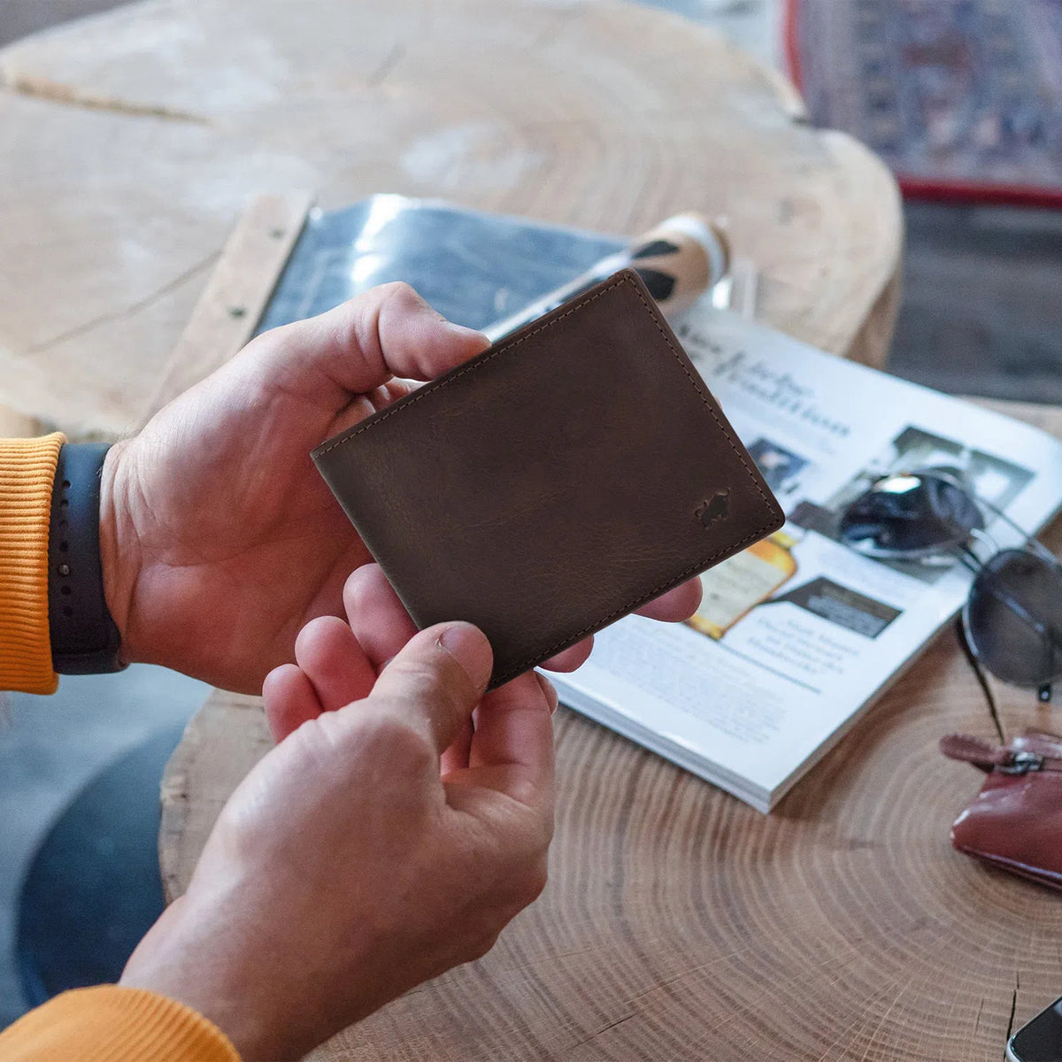 Keyfeature-1 AREZZO RFID Geldbörse 9CS schwarz