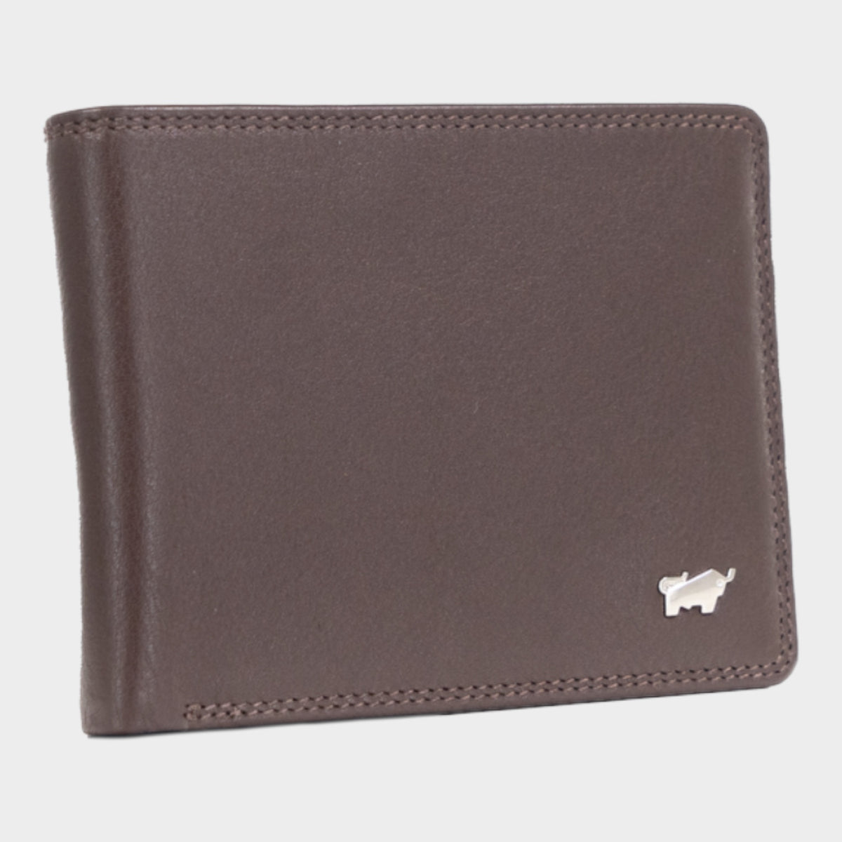 Schrägansicht GOLF RFID Geldbörse 4+3CS braun