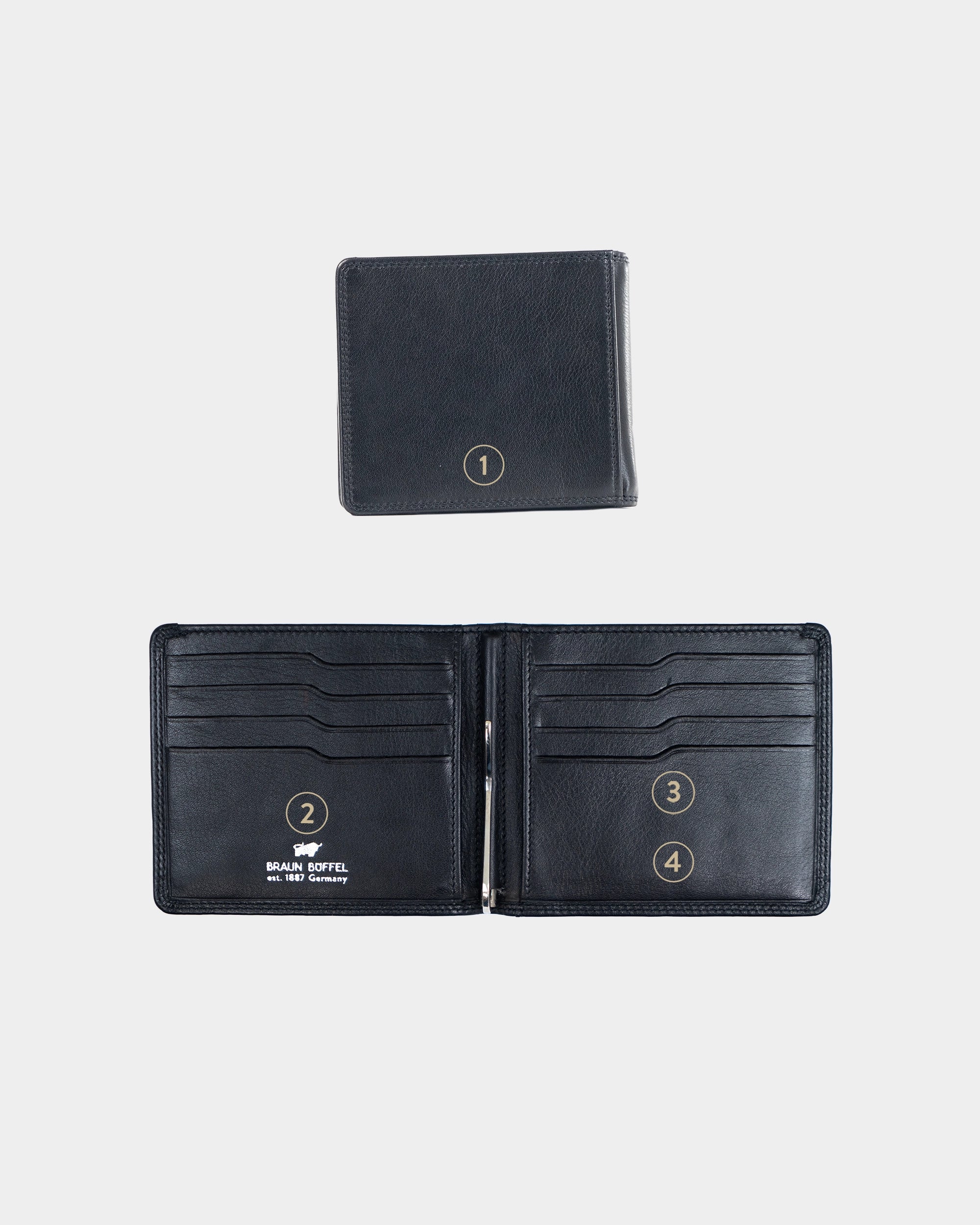 Personalisierung GOLF RFID Dollarclip 8CS schwarz