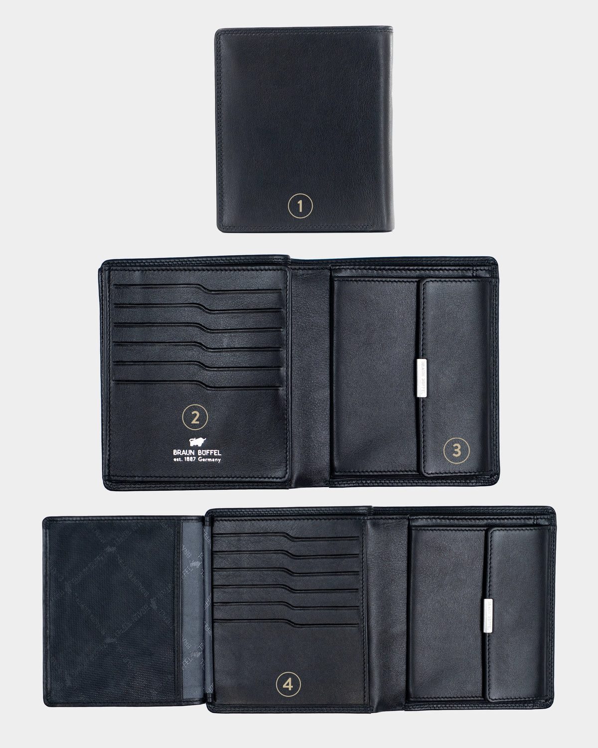 Personalisierung GOLF RFID Geldbörse H 12CS schwarz
