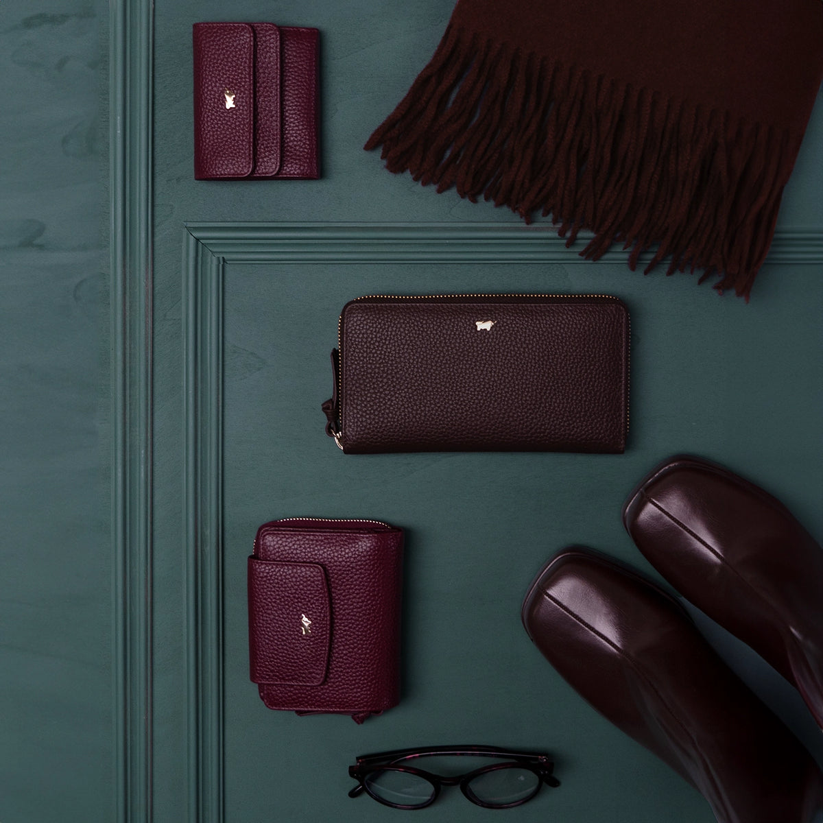 Keyfeature HANNA RFID RV Geldbörse M 8CS dark wine
