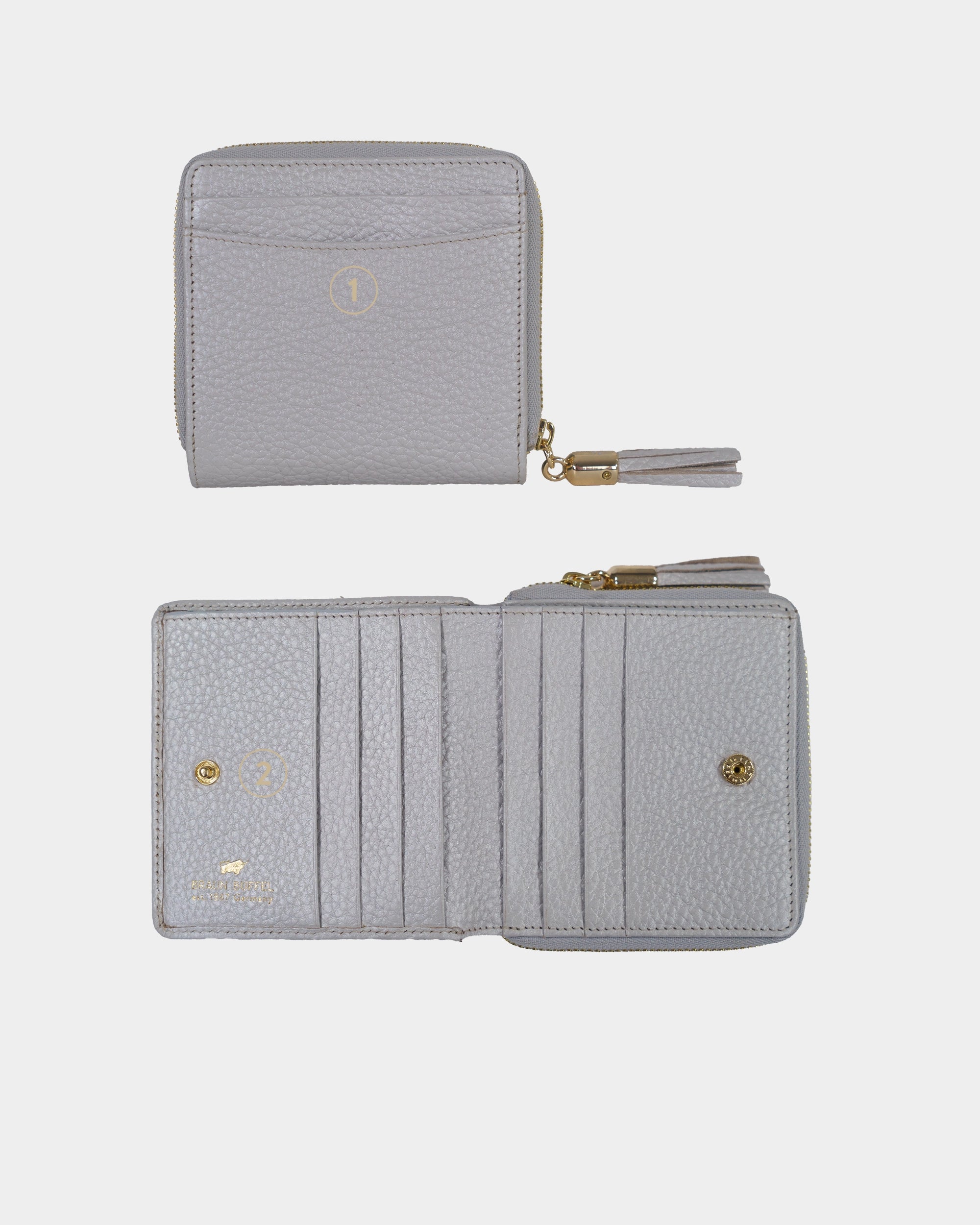 Personalisierung ALESSIA RV-Geldbörse S 6CS silver grey