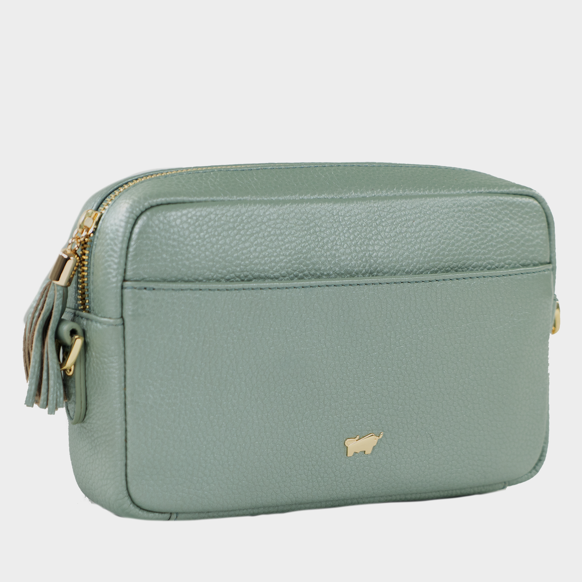 Schraegansicht ALESSIA Camera Bag with Chain pale green