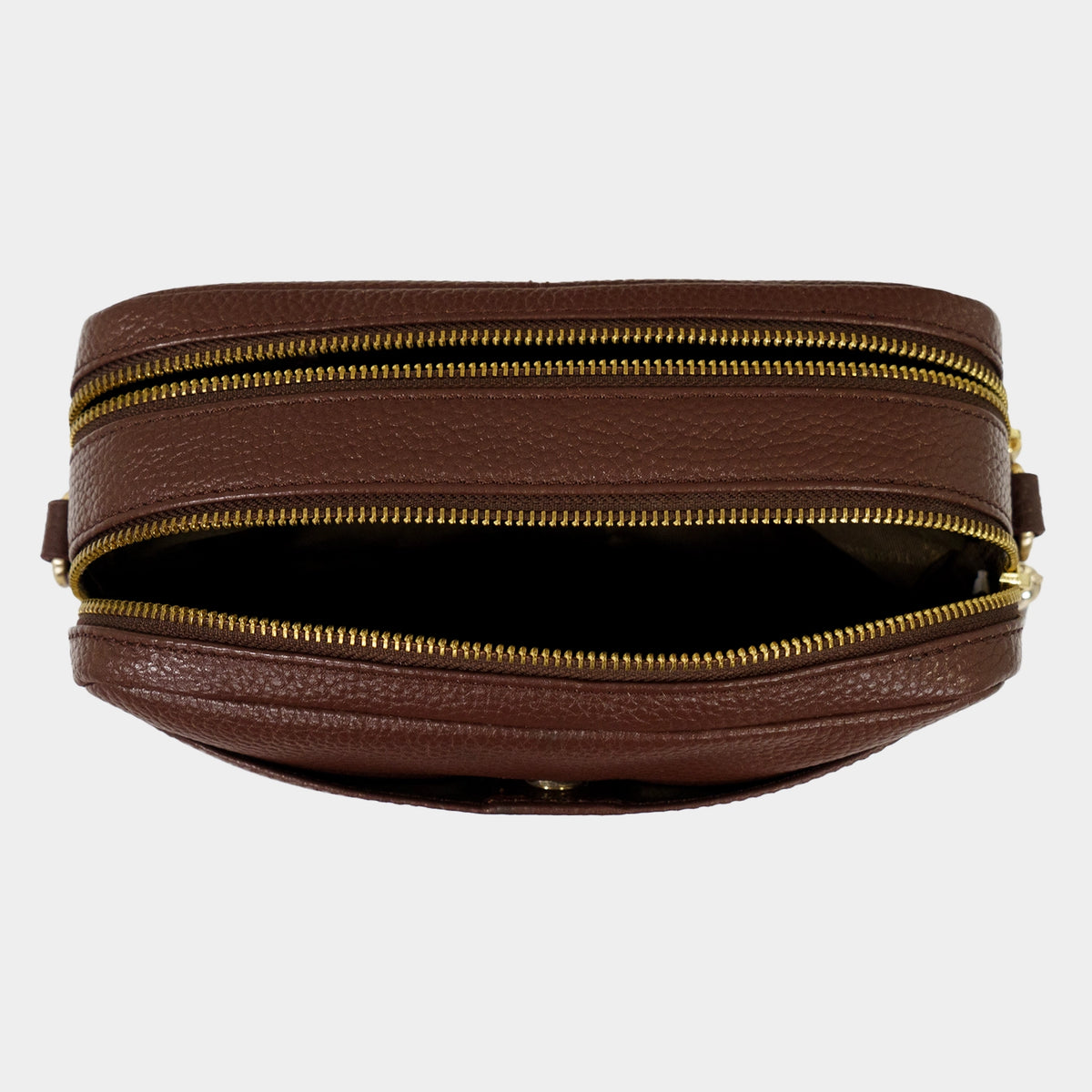 Innenansicht HANNA Umhängetasche Box dark brown