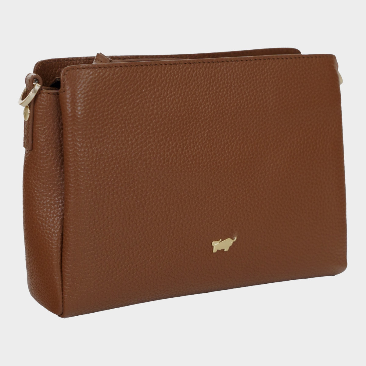 Schrägansicht HANNA Umhängetasche RV saddle brown