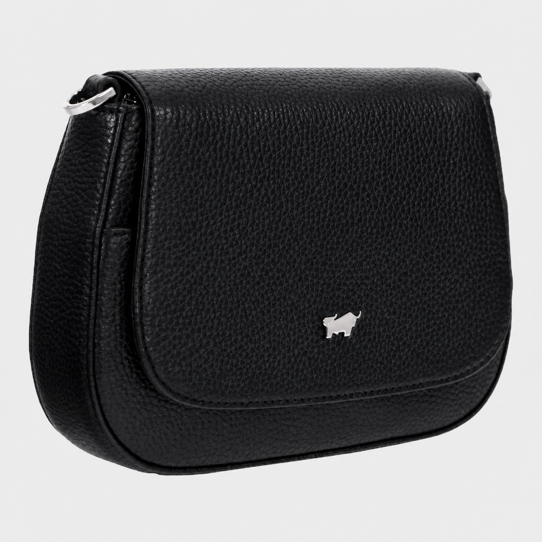 Schrägansicht HANNA Flap Bag XS schwarz