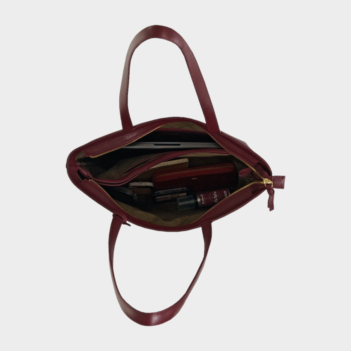 Innenansicht HANNA Shopper dark wine