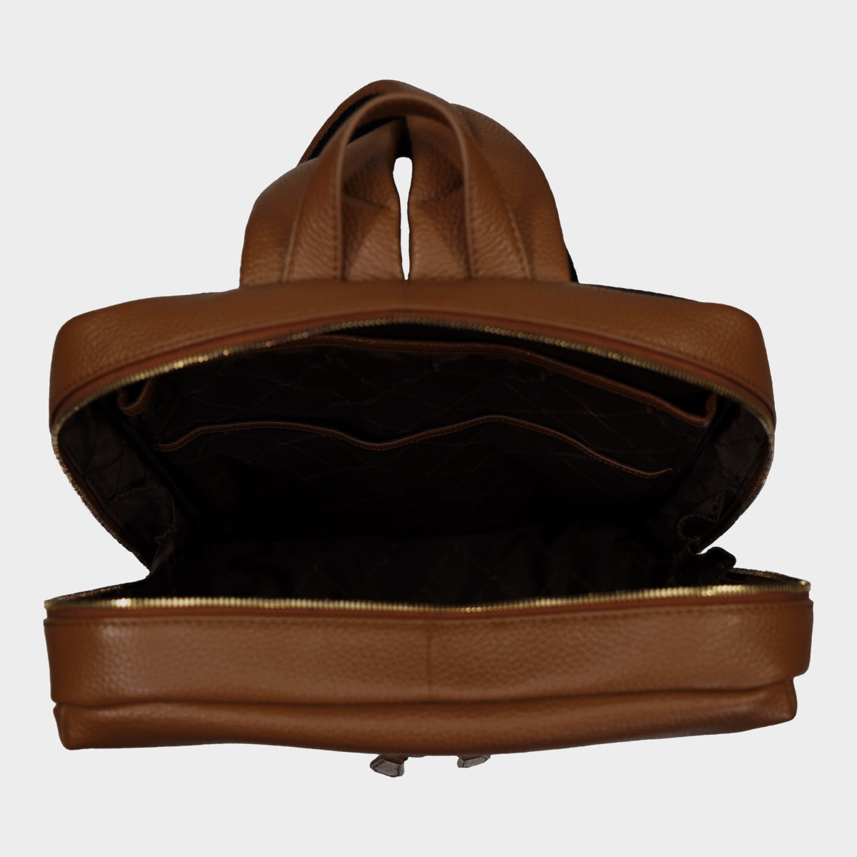 Innenansicht HANNA Rucksack M saddle brown