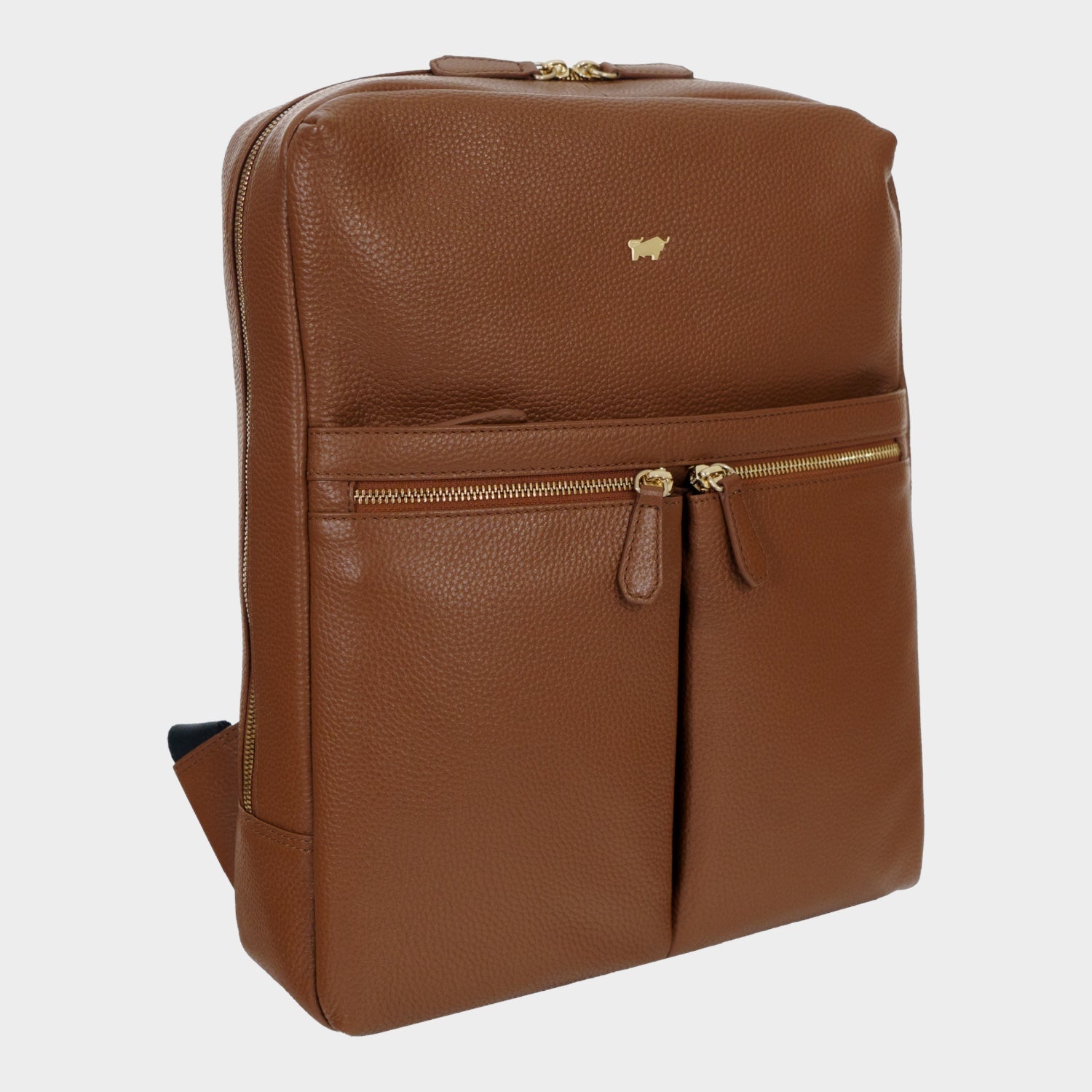 Schrägansicht HANNA Rucksack M saddle brown