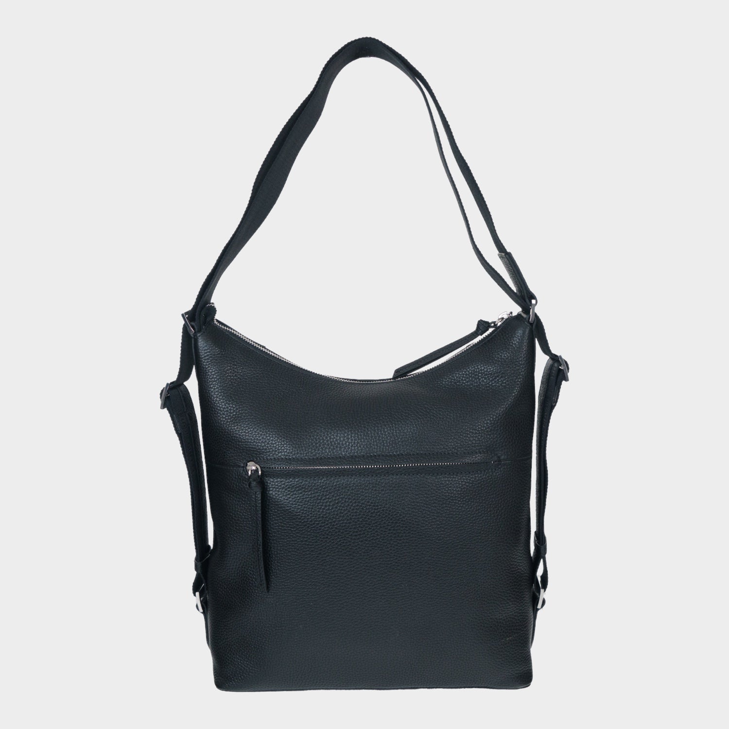 Rückansicht HANNA Hobo Rucksack schwarz