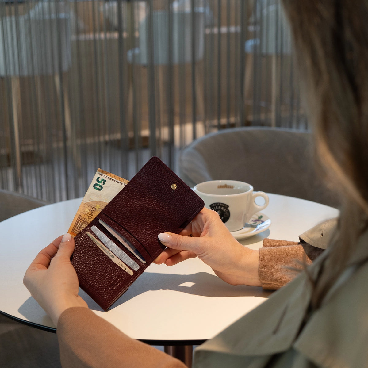 Keyfeature HANNA RFID Geldbörse 5CS dark wine