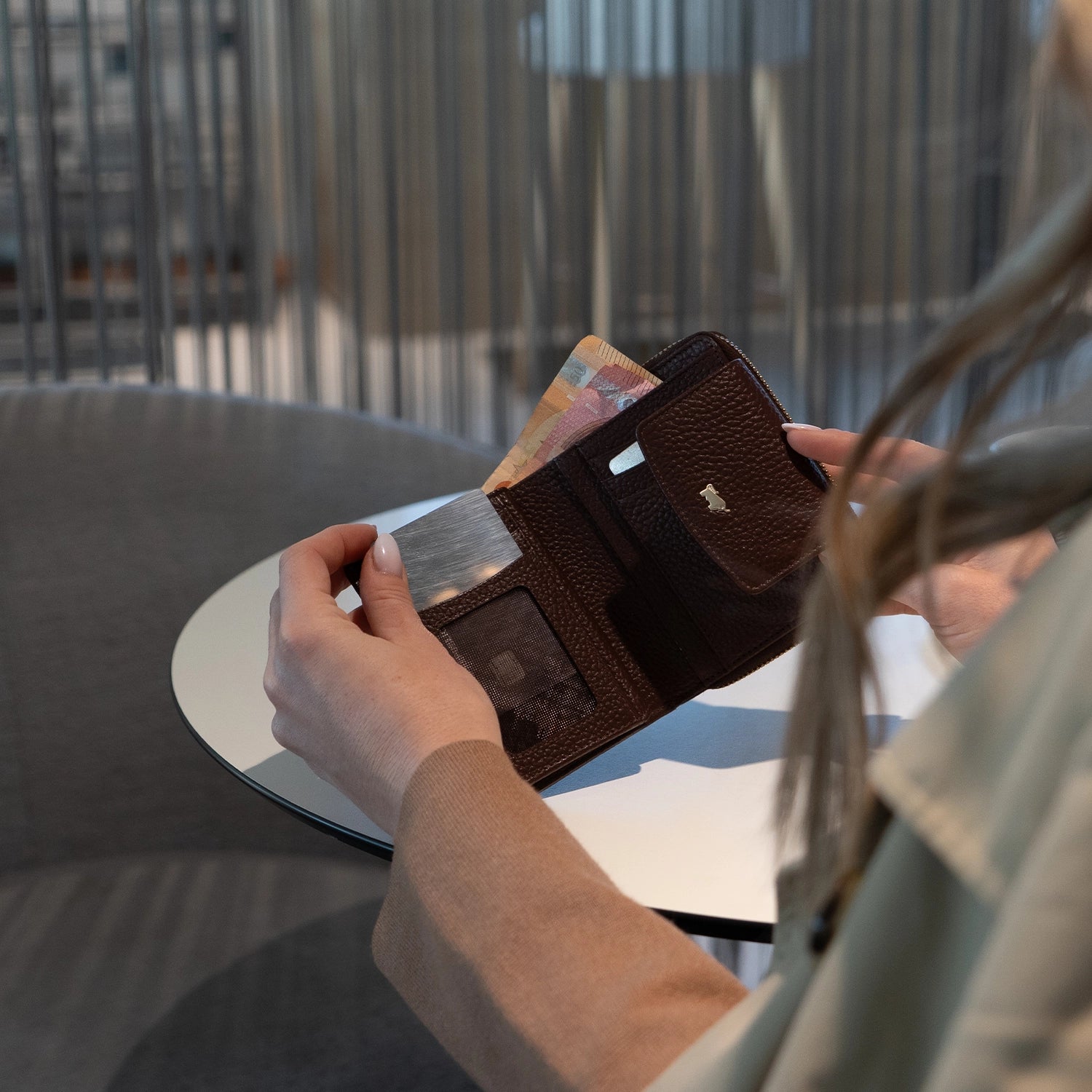 Keyfeature HANNA RFID RV Geldbörse M 8CS dark brown