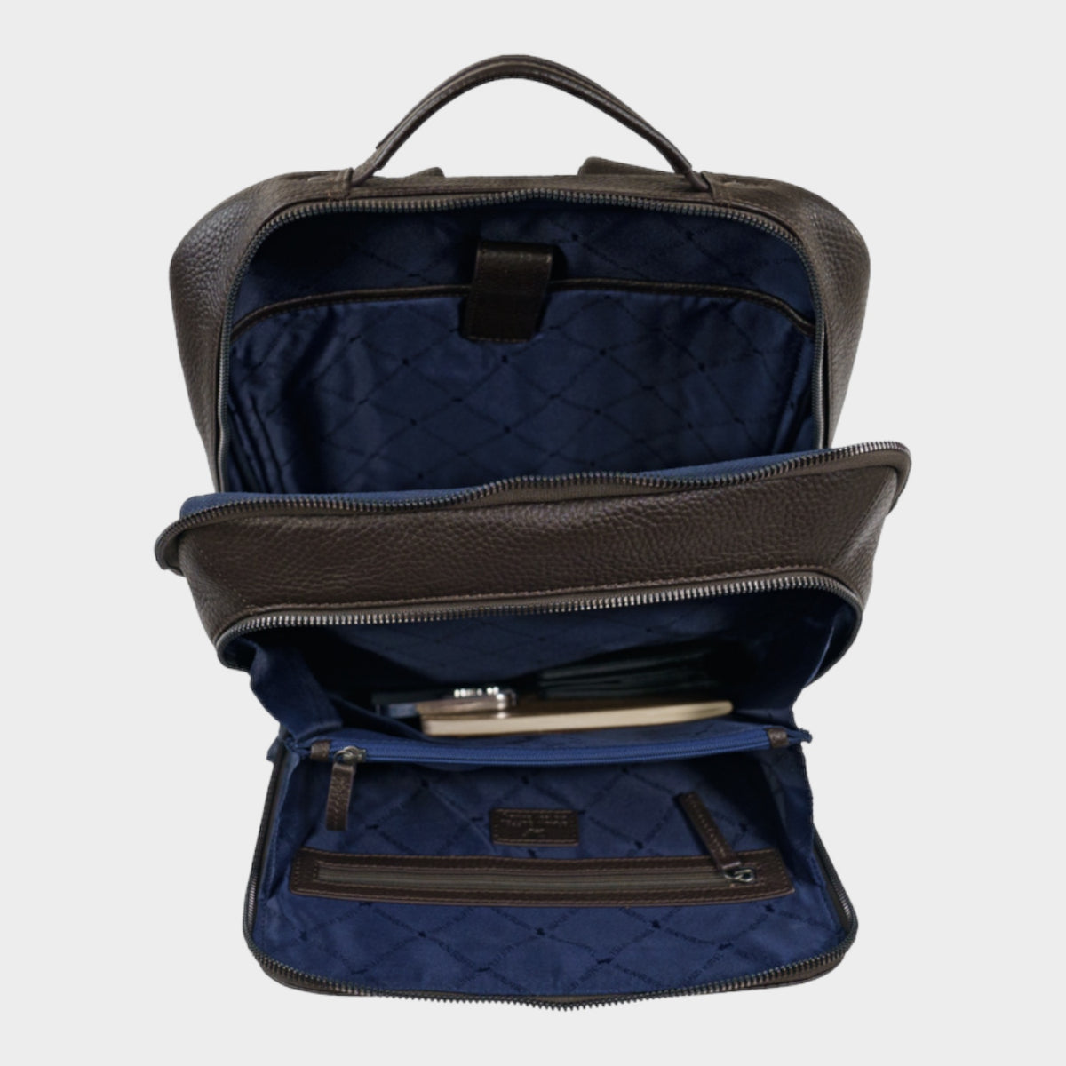 Innenansicht NOVARA Rucksack braun