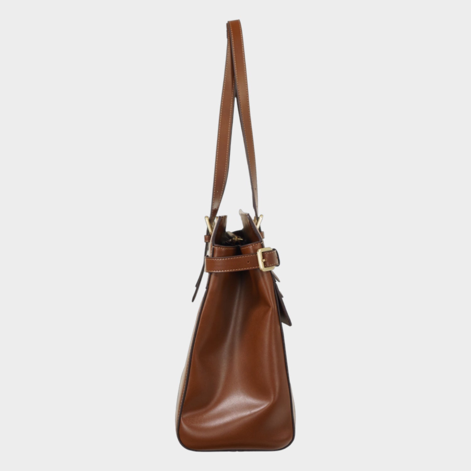 Seitenansicht ALICE Businesstasche cognac