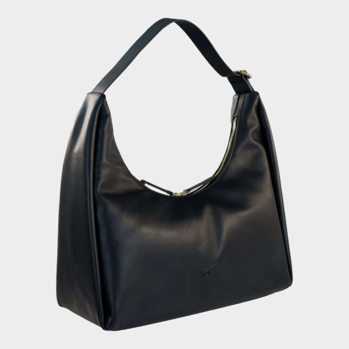Schrägansicht LOTTA Hobo Bag L schwarz
