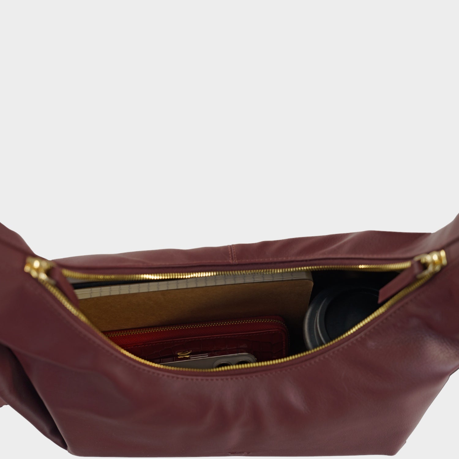 Innenansicht LOTTA Hobo Bag L tawny port