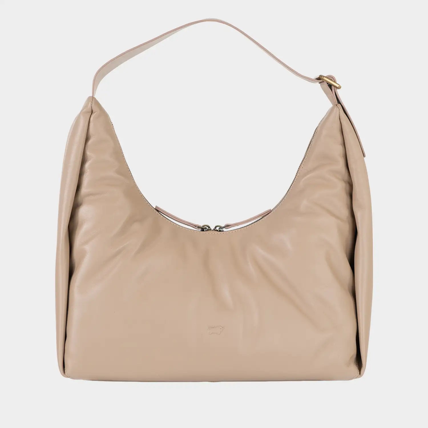 Frontansicht LOTTA Hobo Bag L sand