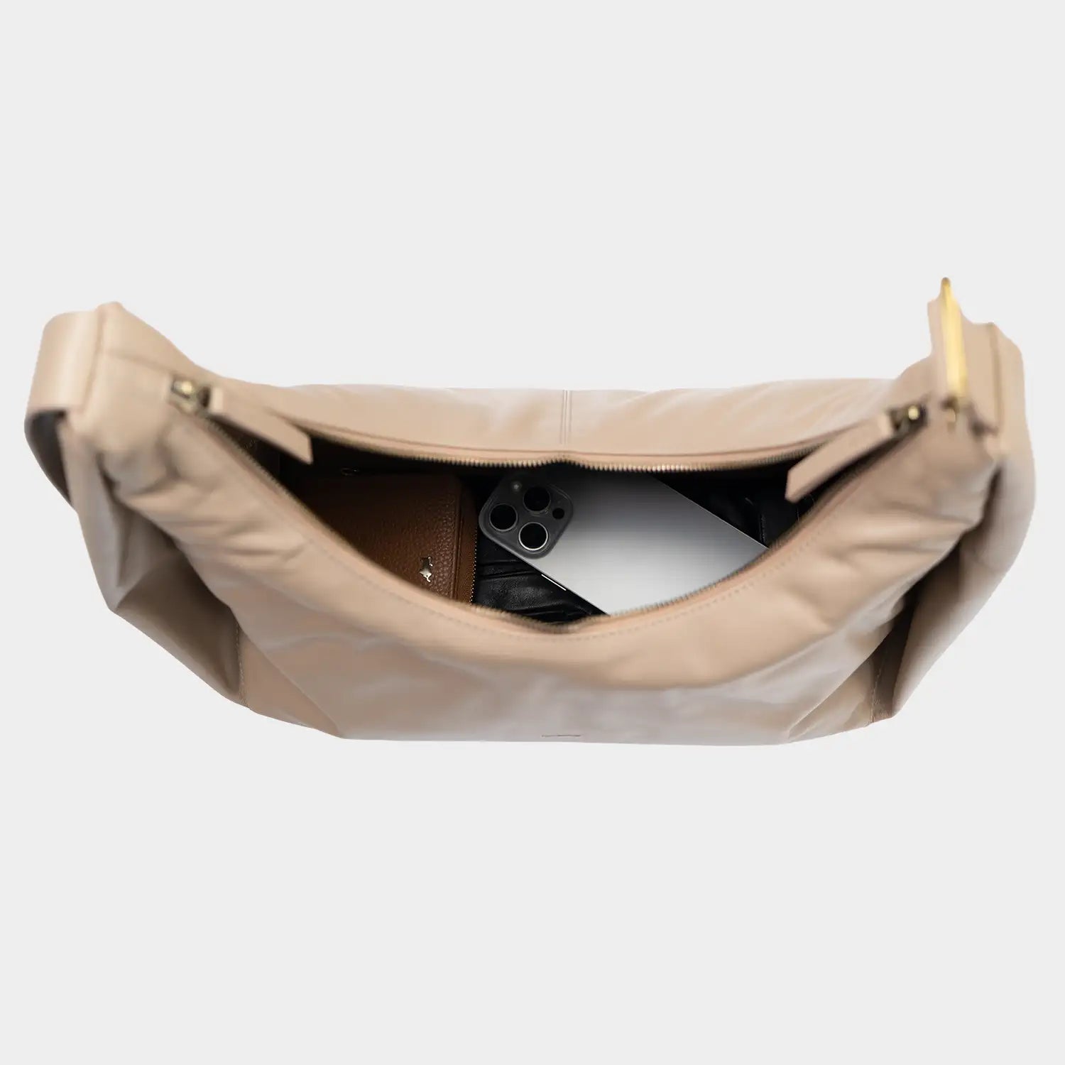 Innenansicht LOTTA Hobo Bag L sand