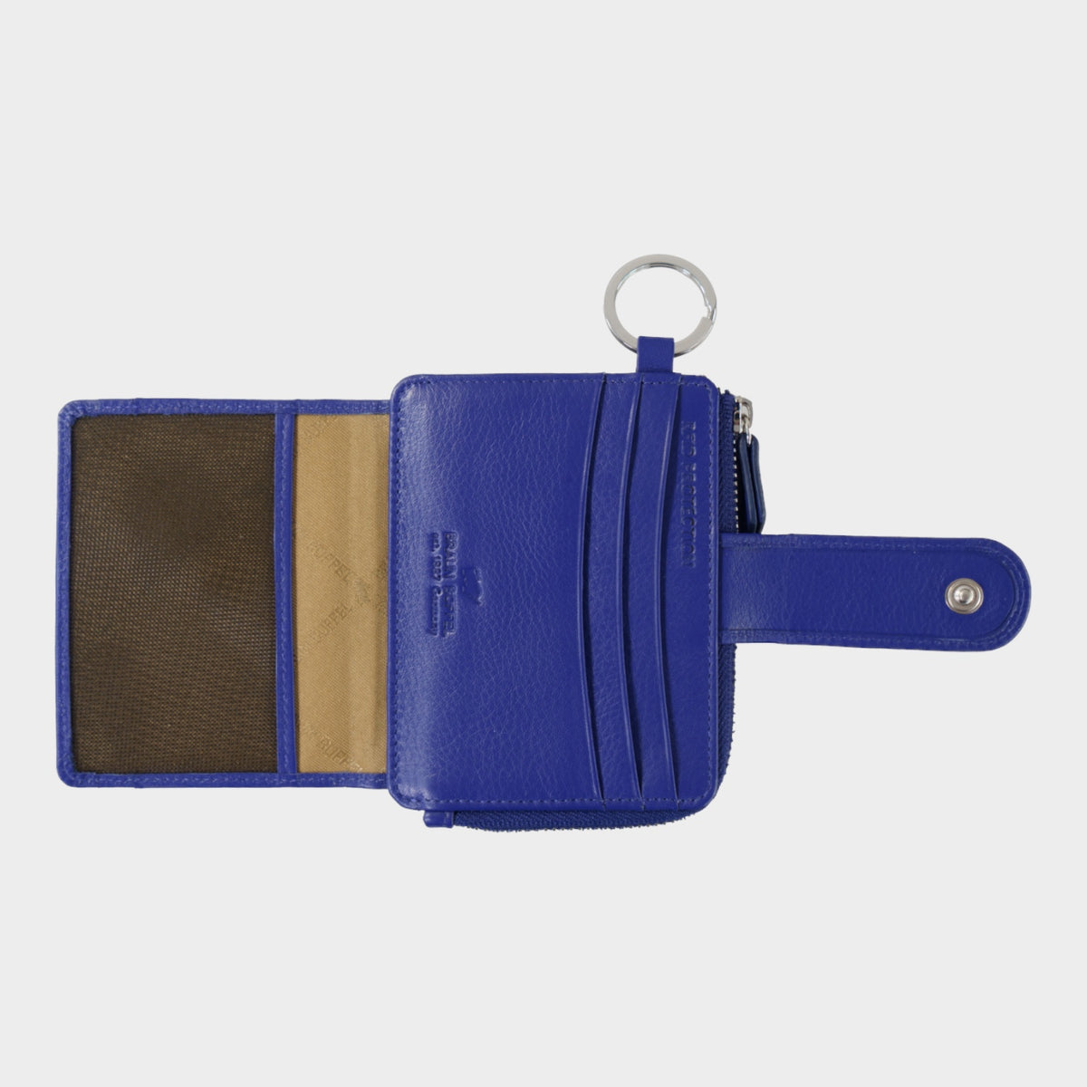 Innenansicht JOY RFID Kartenbörse mit Schlüsselring 12CS indigo violet