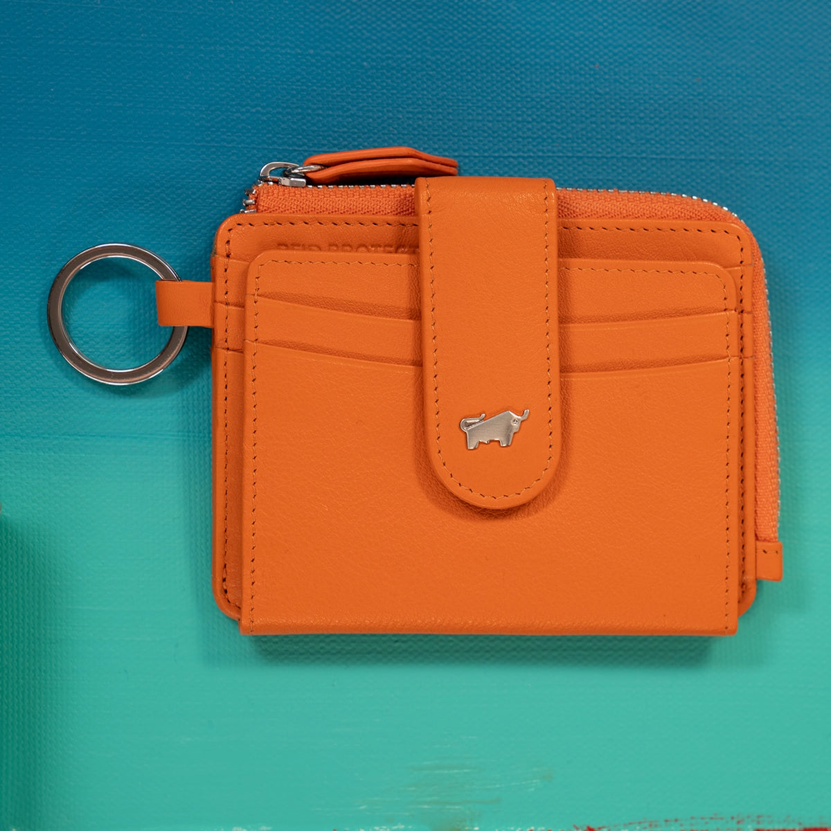 Keyfeature JOY RFID Kartenbörse mit Schlüsselring 12CS teal