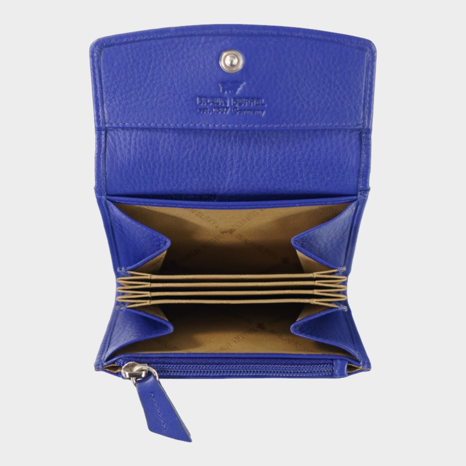Innenansicht JOY RFID Mini Geldbörse slim 3CS indigo violet