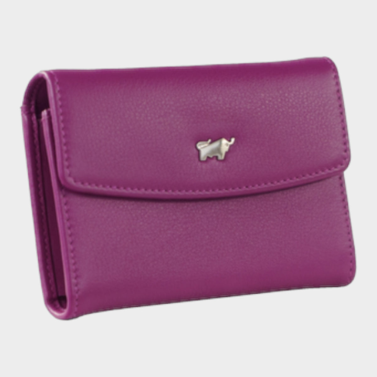Schrägansicht JOY RFID Mini Geldbörse slim 3CS purple plum