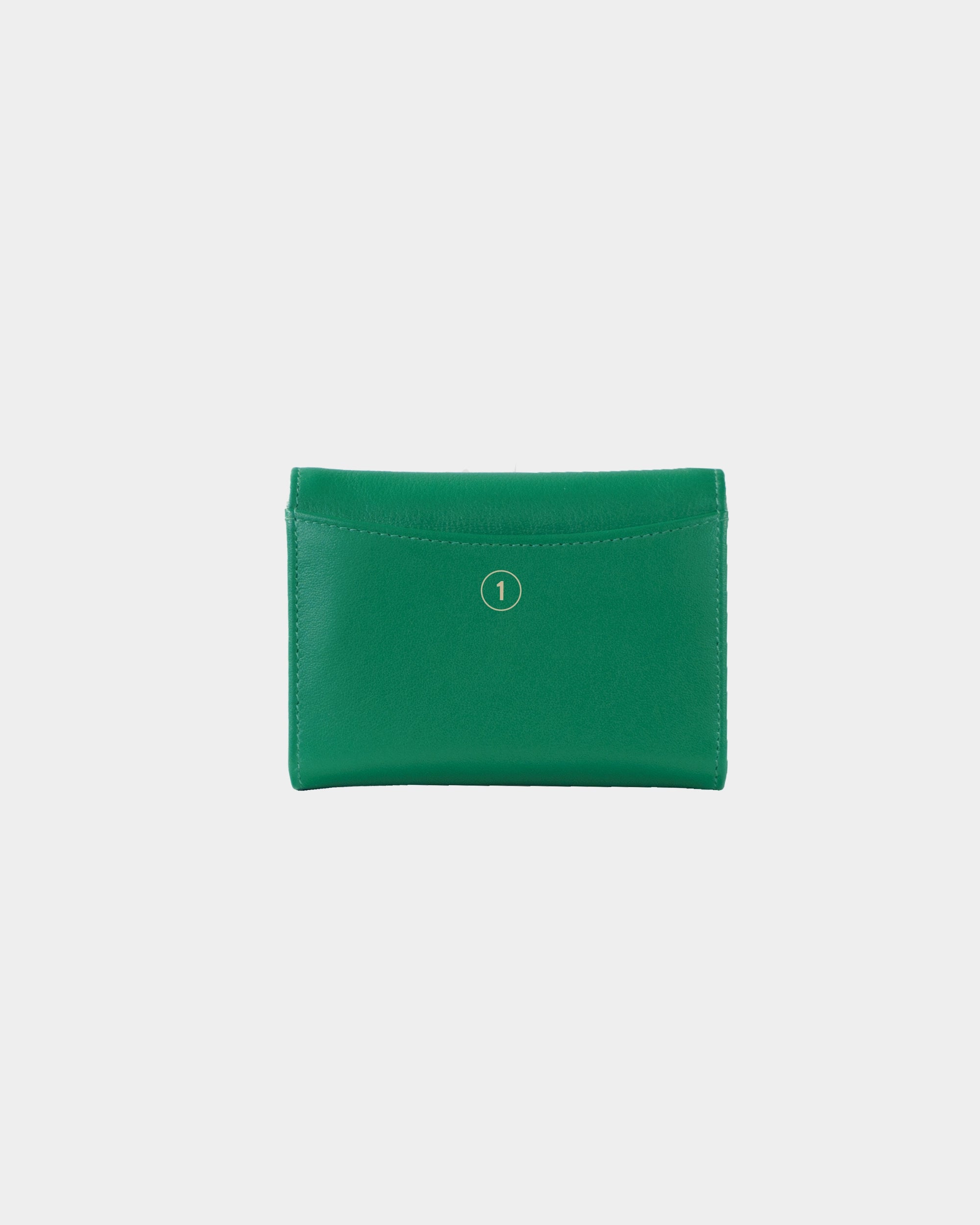 Personalisierung JOY RFID Mini Geldbörse slim 3CS fern green